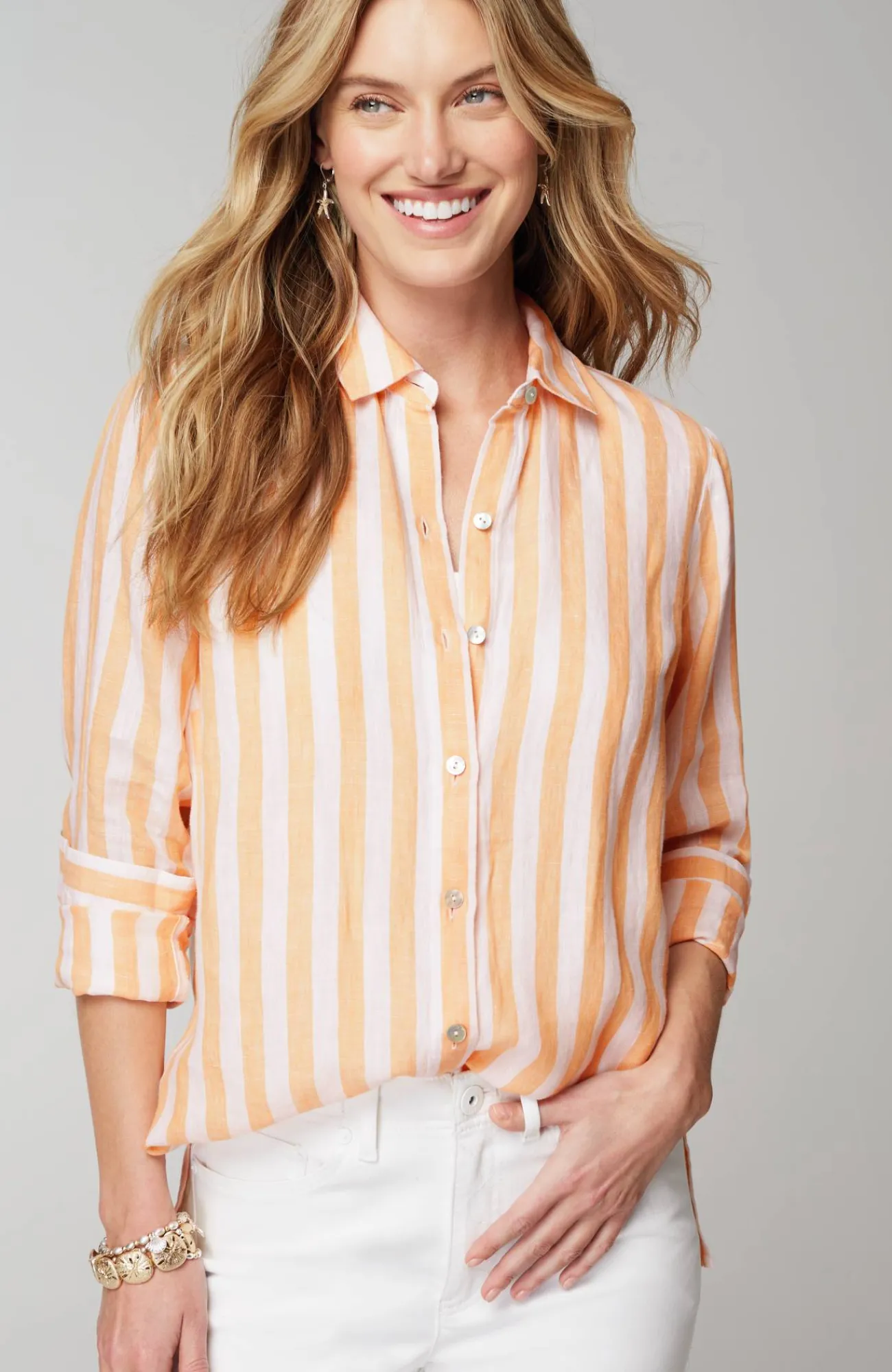 J.Jill Everyday Linen Button-Front Shirt Cheap