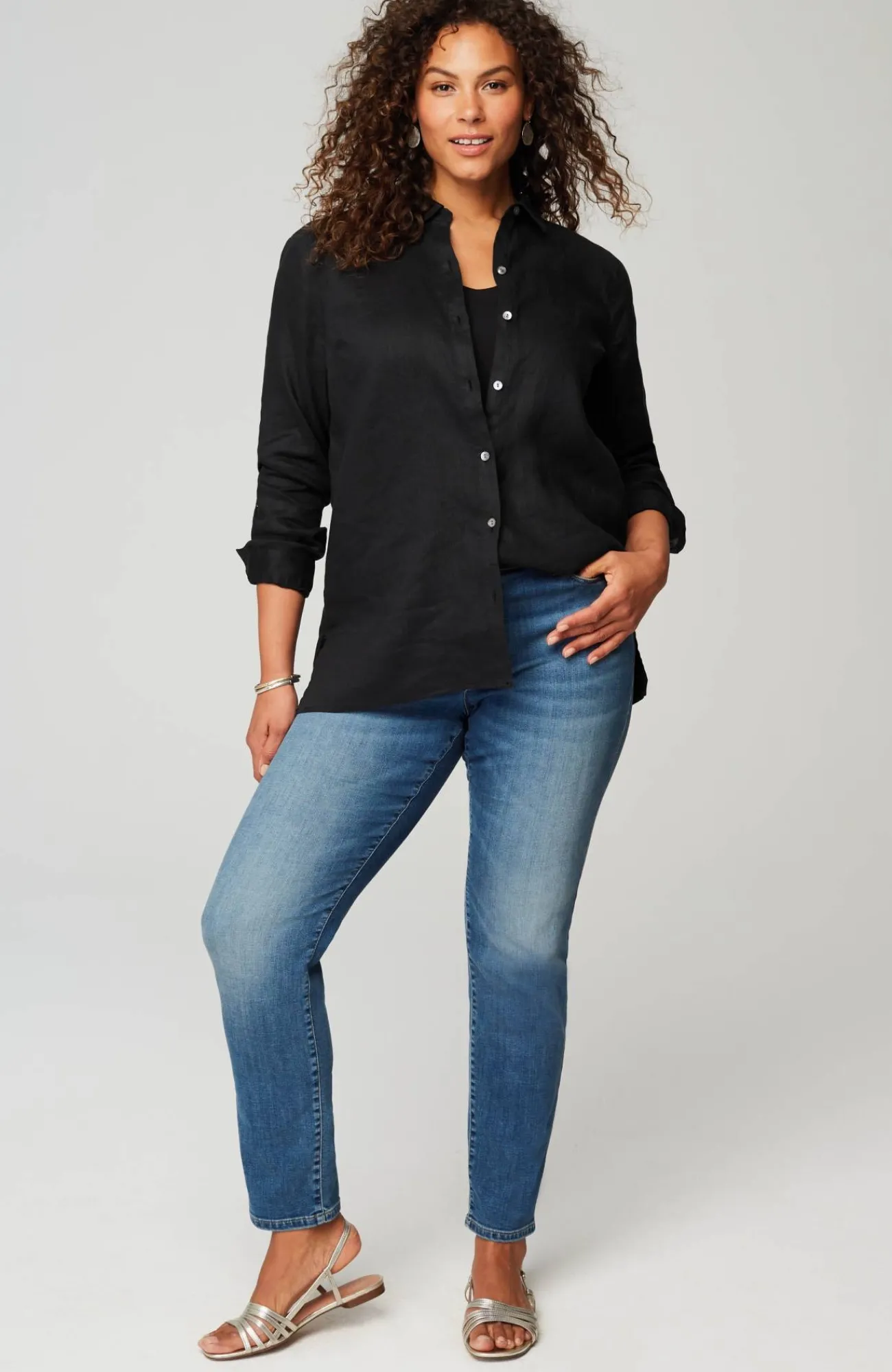 J.Jill Everyday Linen Button-Front Shirt Cheap