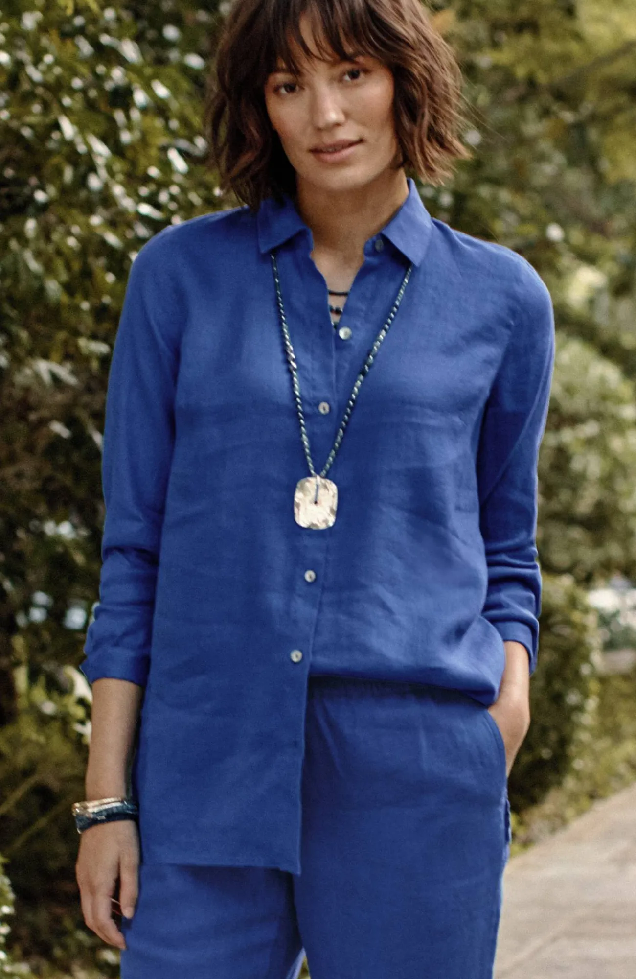 J.Jill Everyday Linen Button-Front Shirt Cheap