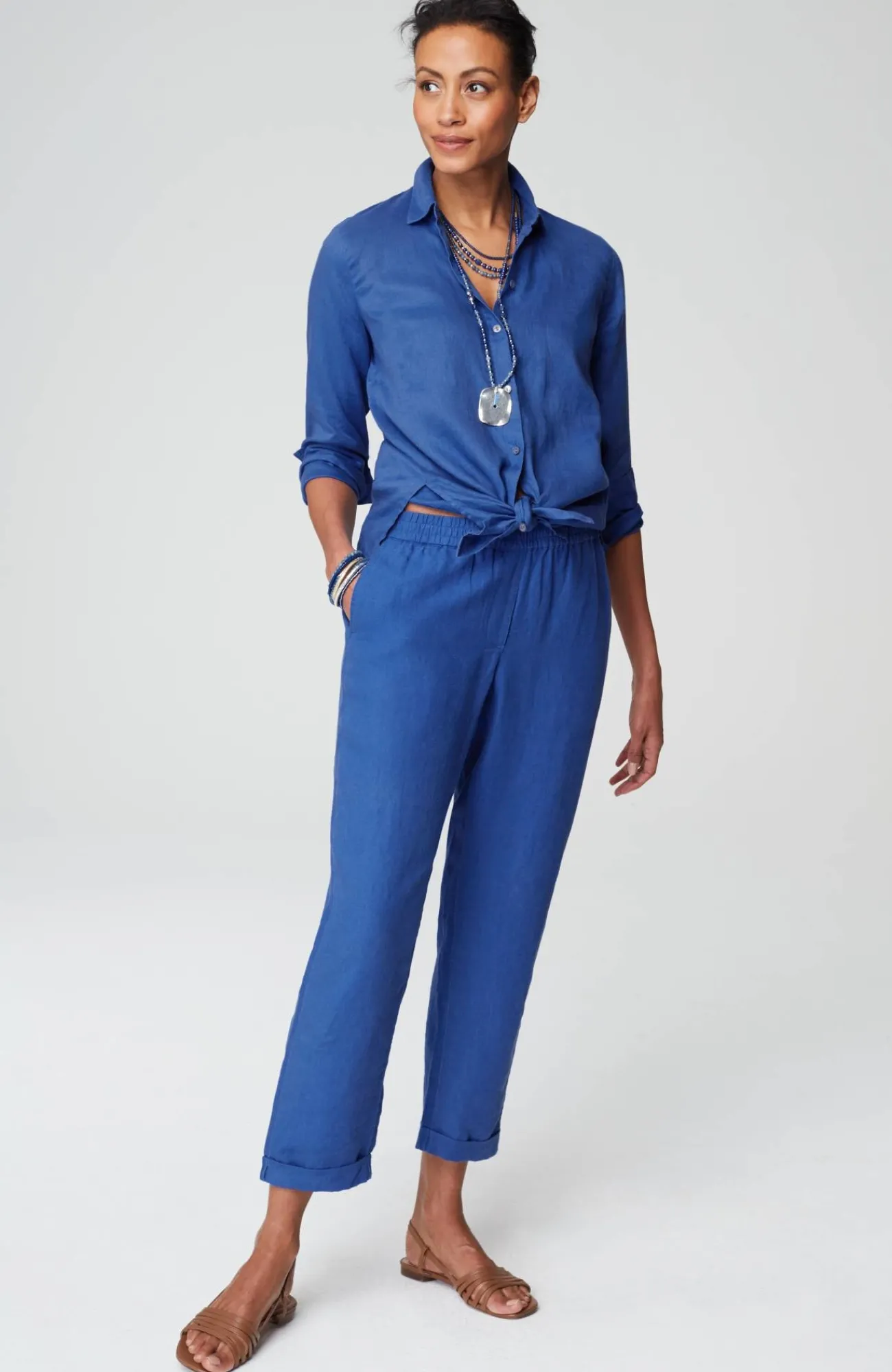 J.Jill Everyday Linen Button-Front Shirt Cheap