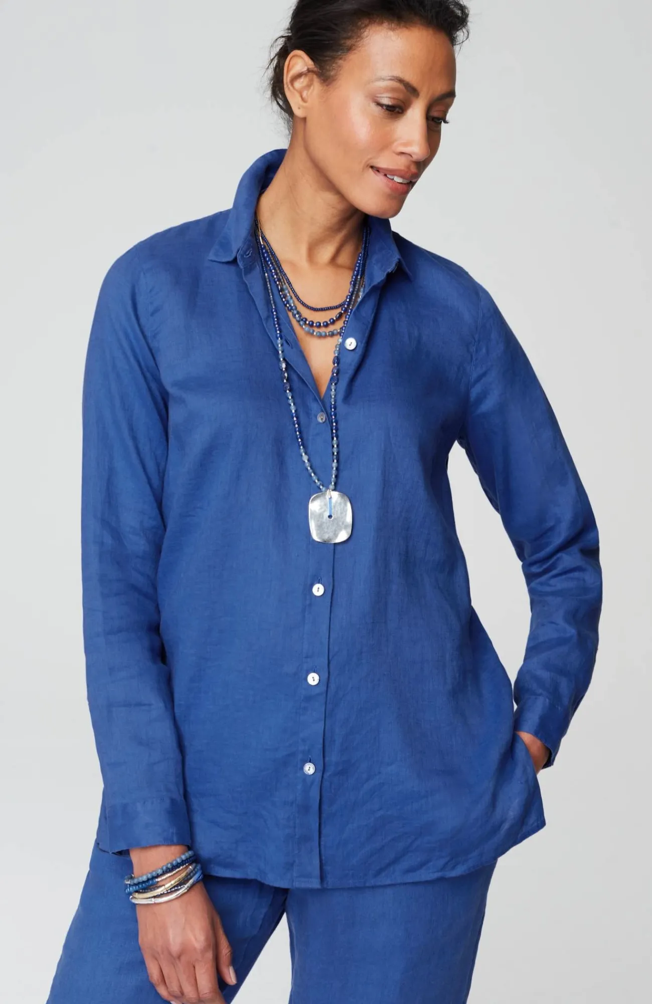 J.Jill Everyday Linen Button-Front Shirt Cheap