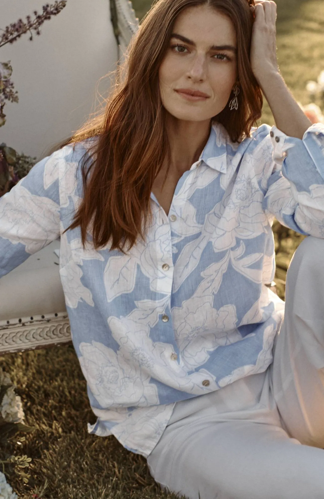 J.Jill Everyday Linen Button-Front Shirt Cheap