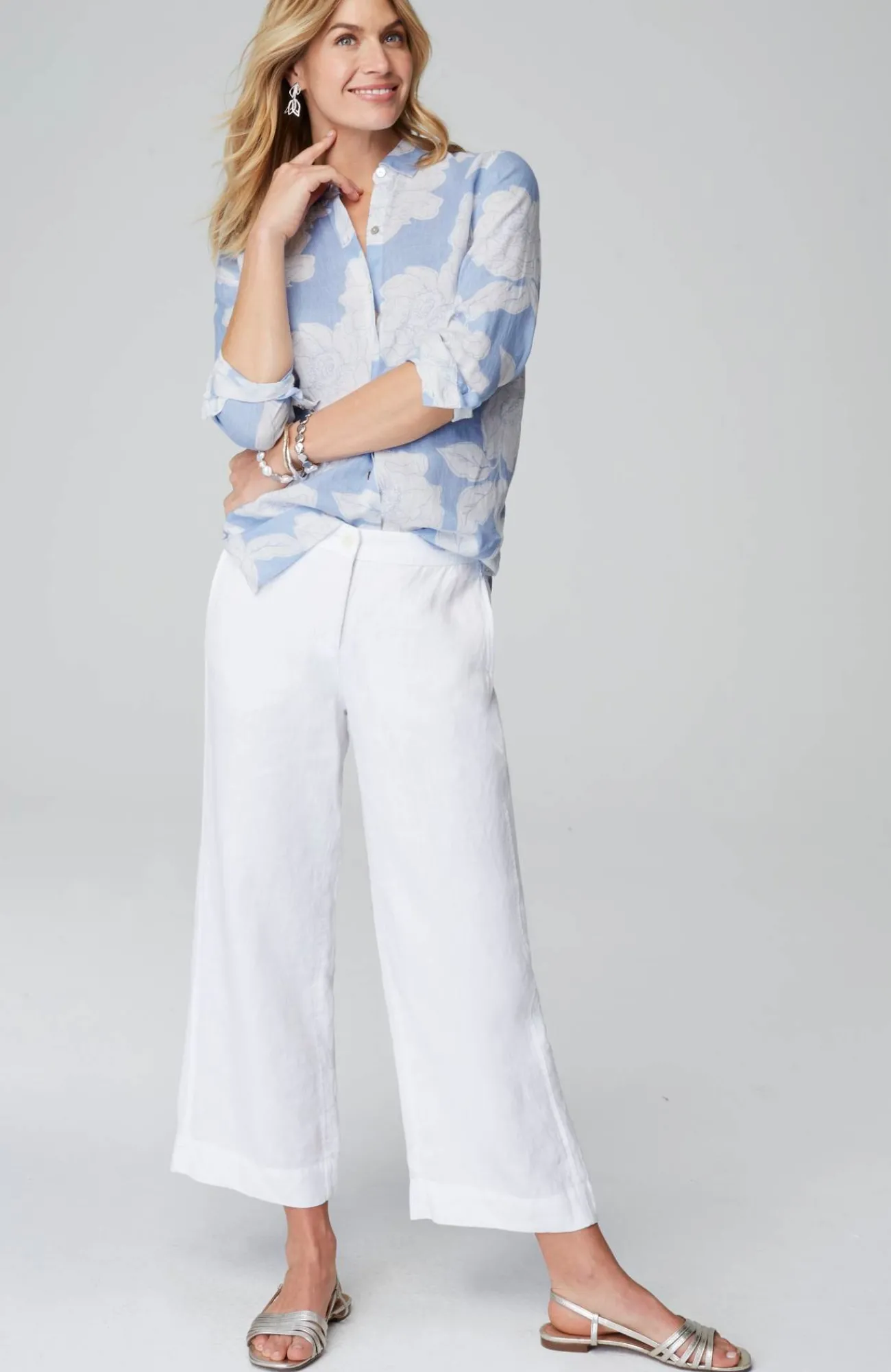 J.Jill Everyday Linen Button-Front Shirt Cheap