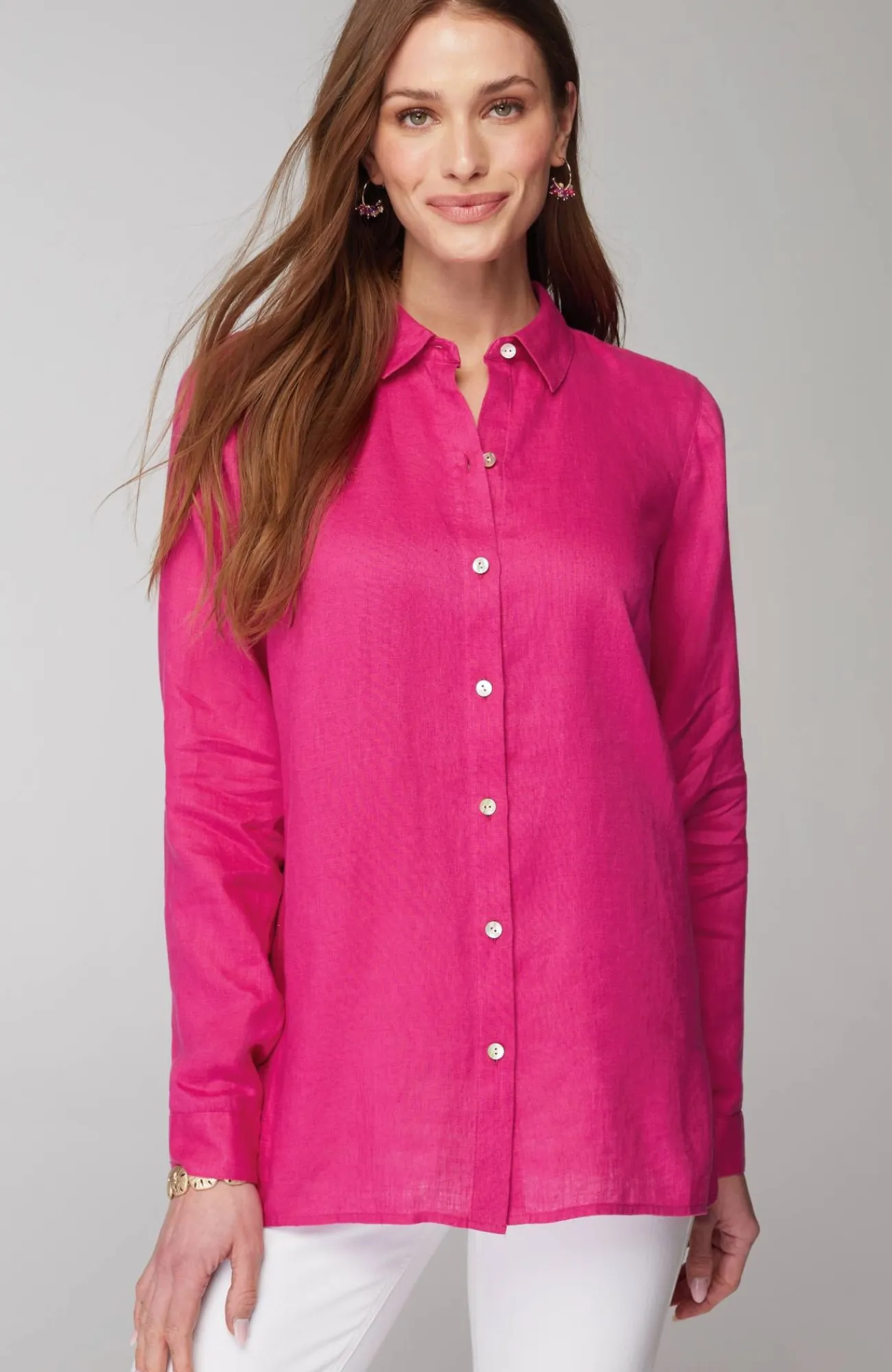 J.Jill Everyday Linen Button-Front Shirt Cheap