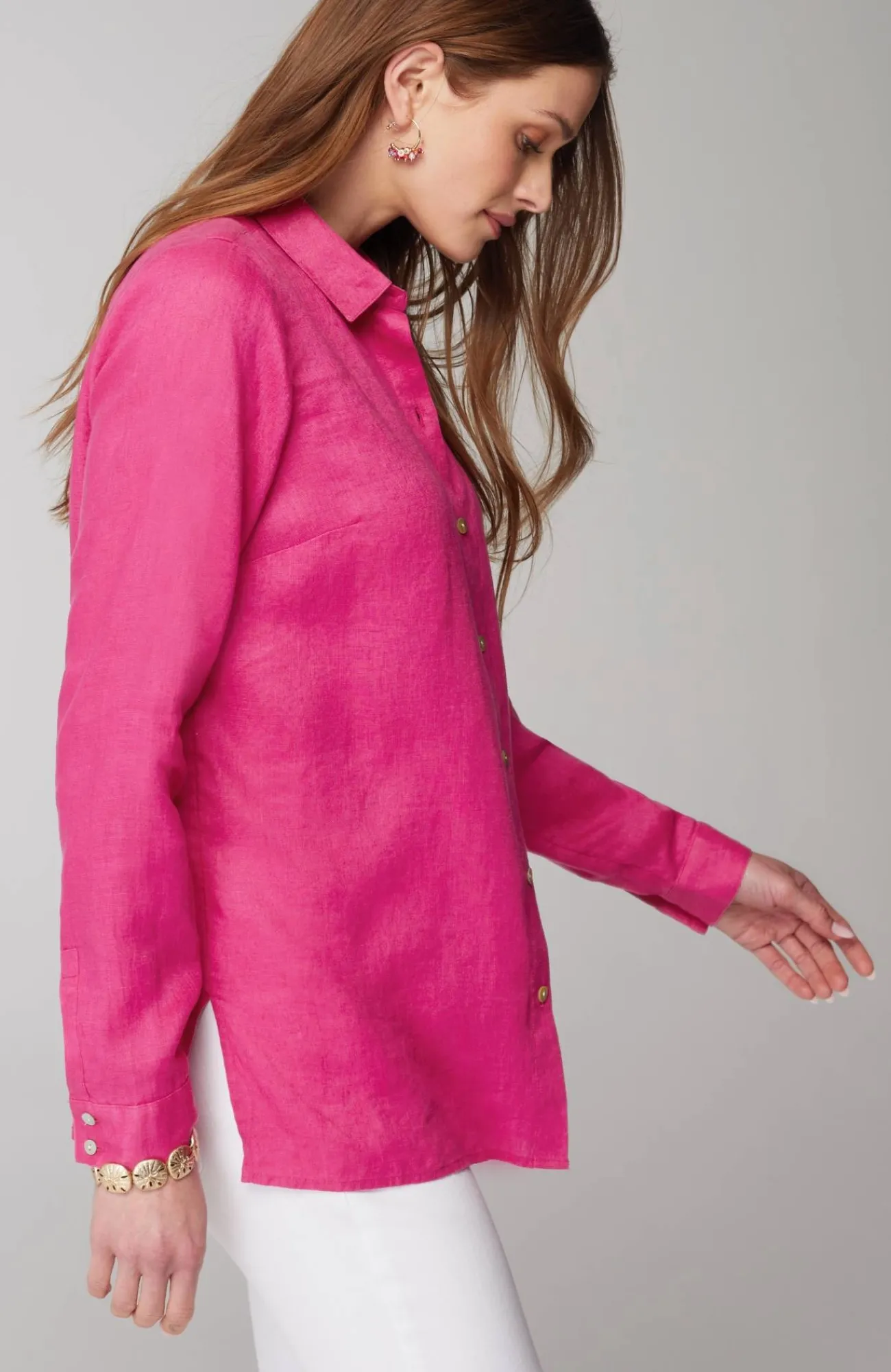 J.Jill Everyday Linen Button-Front Shirt Cheap