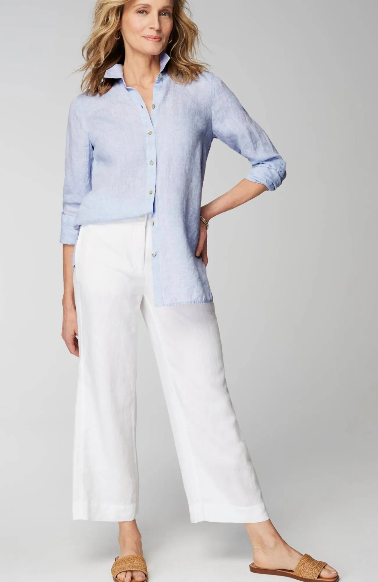 J.Jill Everyday Linen Button-Front Shirt Cheap
