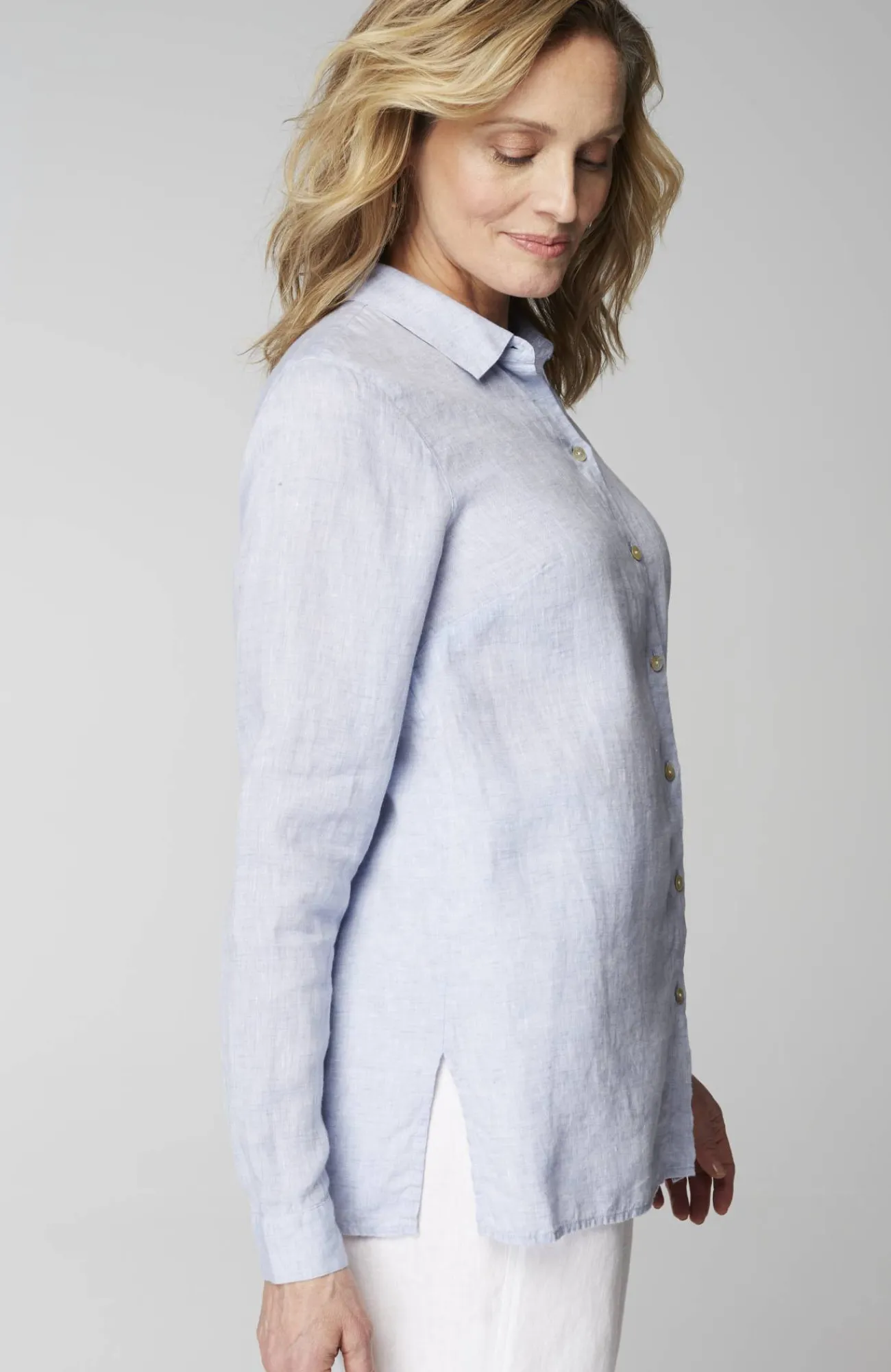 J.Jill Everyday Linen Button-Front Shirt Cheap