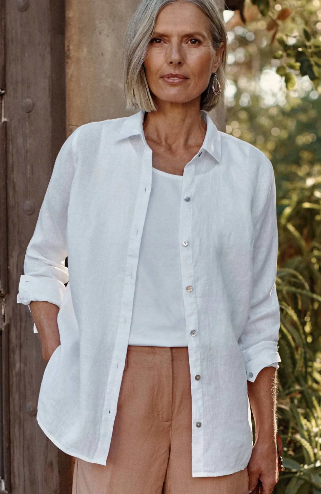 J.Jill Everyday Linen Button-Front Shirt Cheap