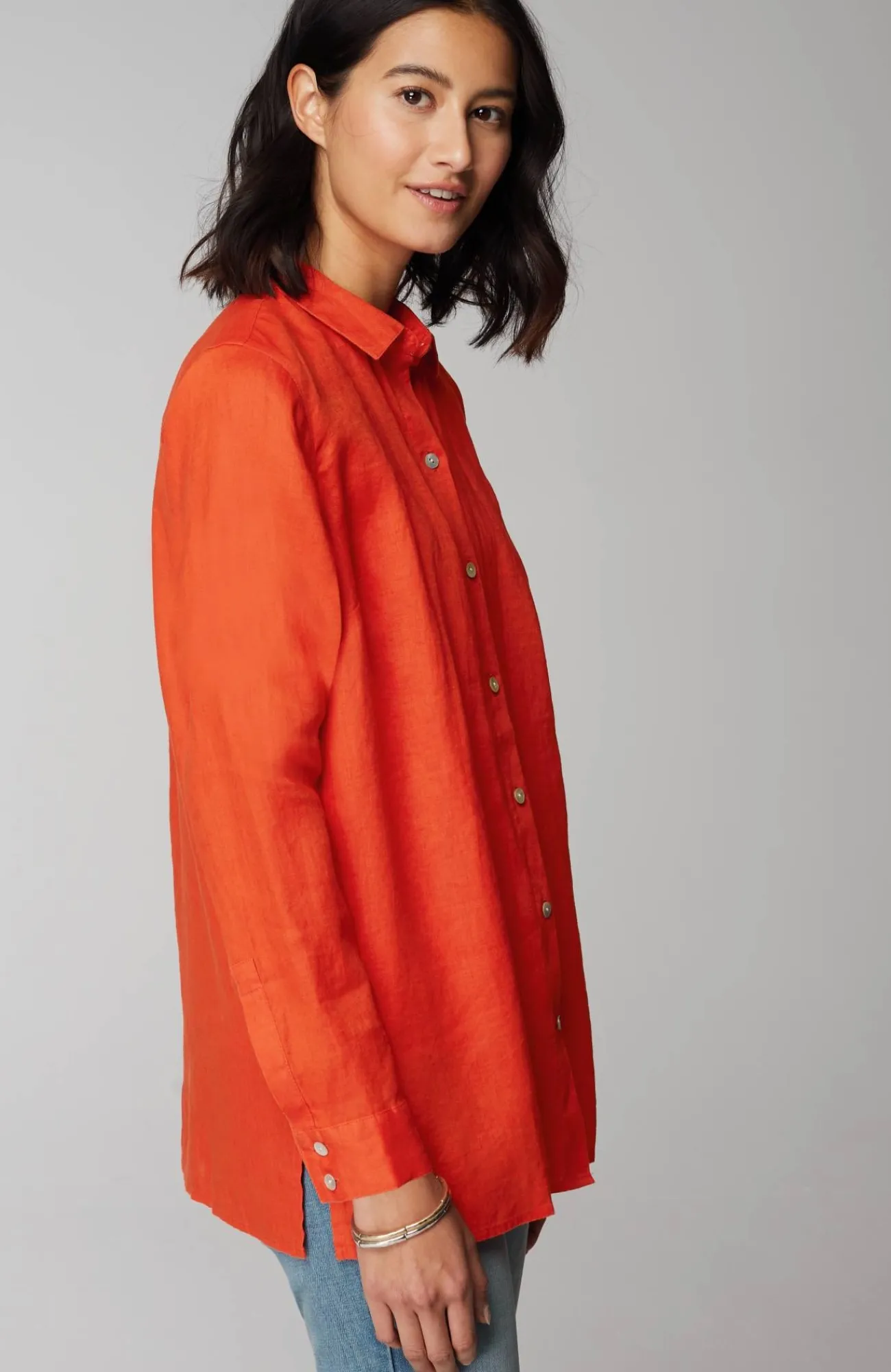 J.Jill Everyday Linen Button-Front Shirt Cheap