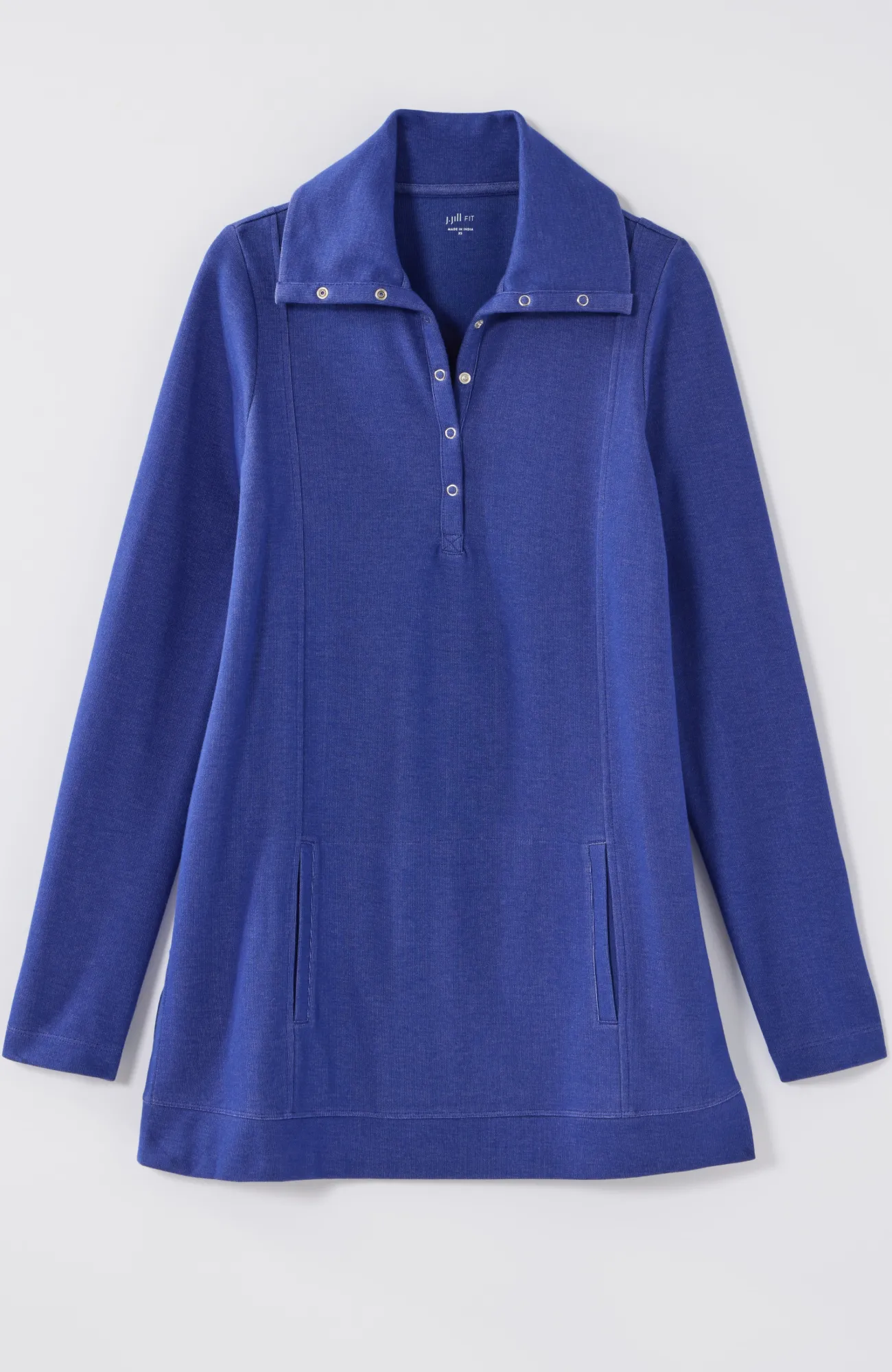 J.Jill Fit Double-Knit Snap-Collared Tunic Cheap