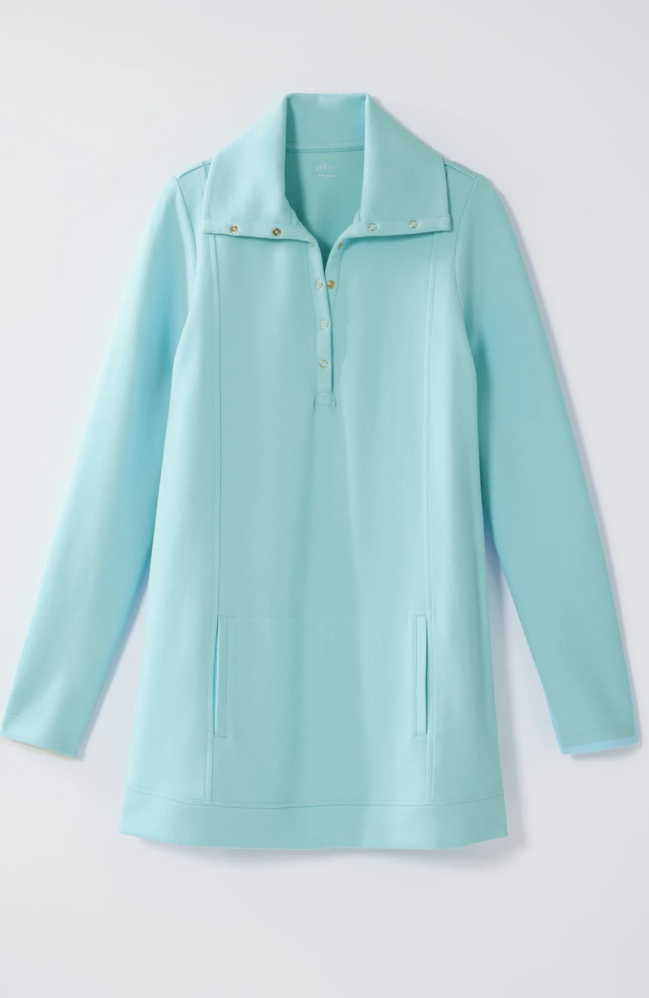 J.Jill Fit Double-Knit Snap-Collared Tunic Cheap