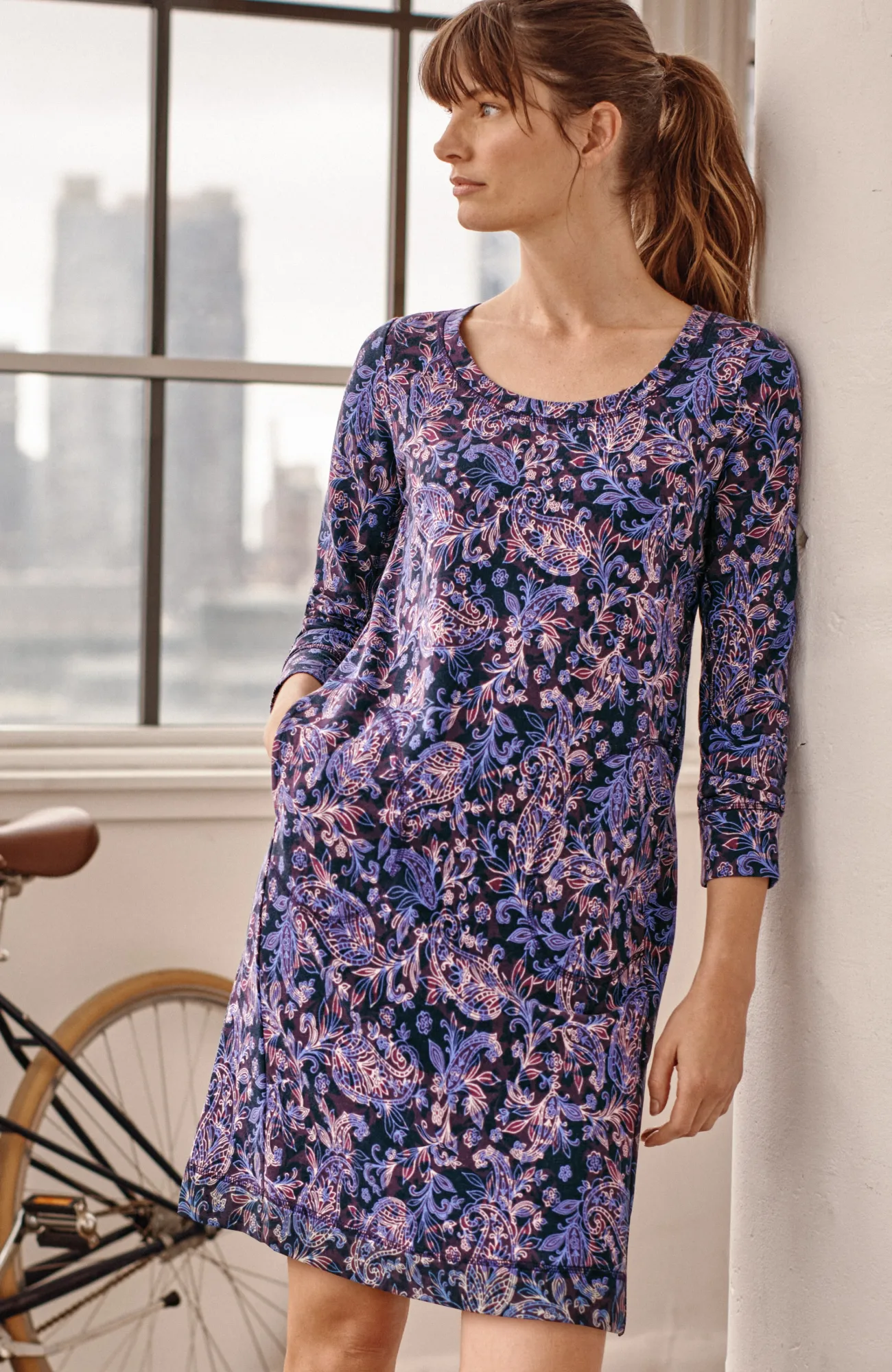 J.Jill Fit Elevate Terry Seamed Dress Fashion