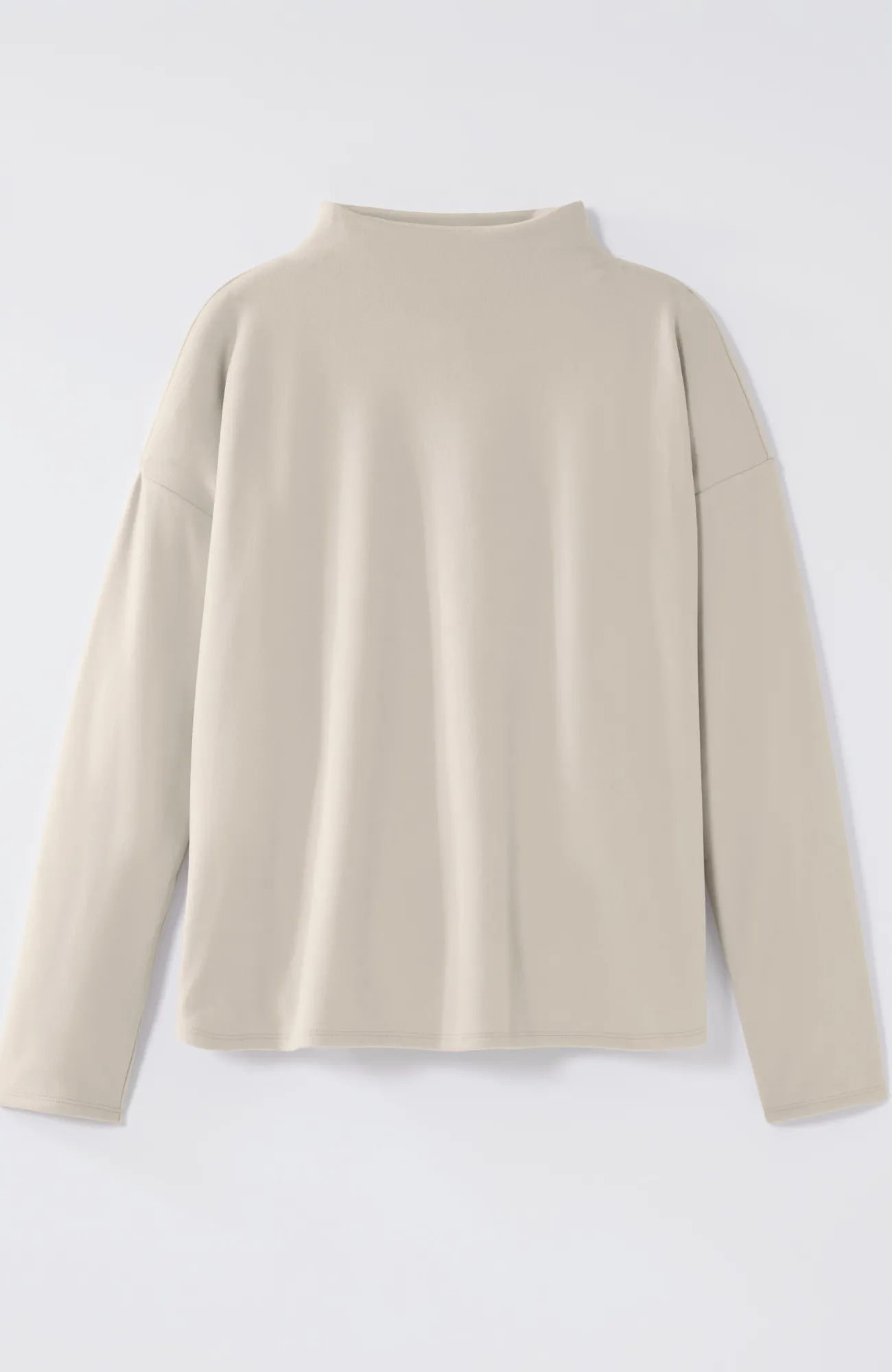 J.Jill Fit Microfleece Funnel-Neck Top Glacier Grey Store