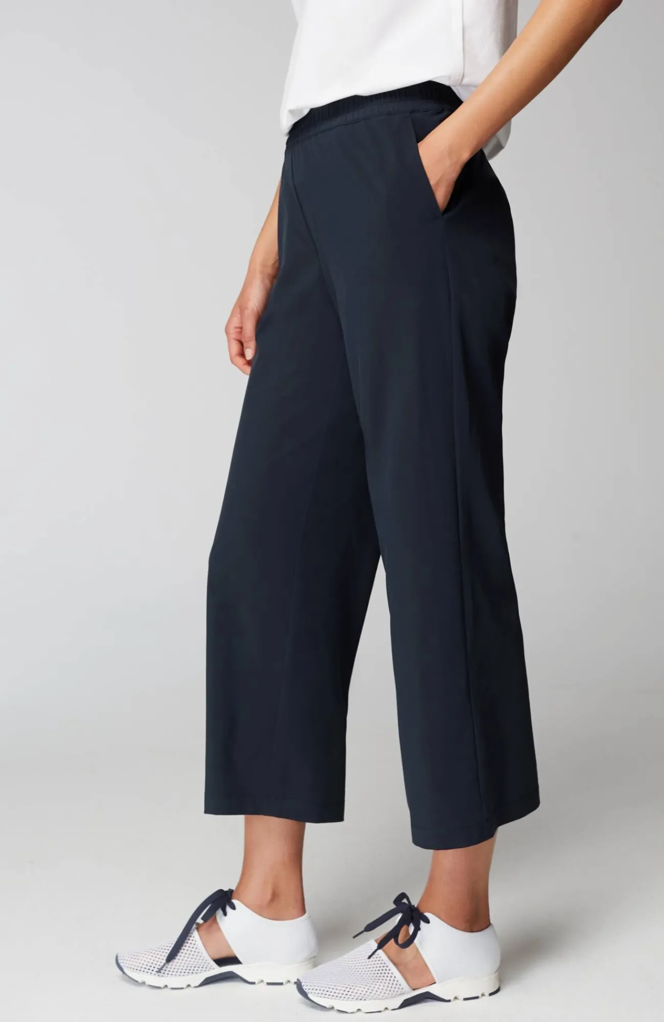 J.Jill Fit On-The-Go Full-Leg Crops Navy Blue Discount