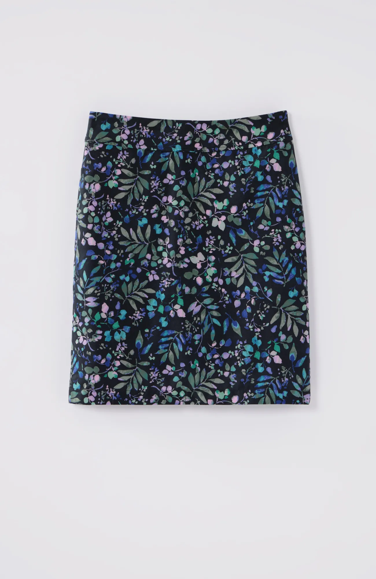 J.Jill Fit On-The-Go Zipper-Pocket Skort Black Watercolor Vines Store