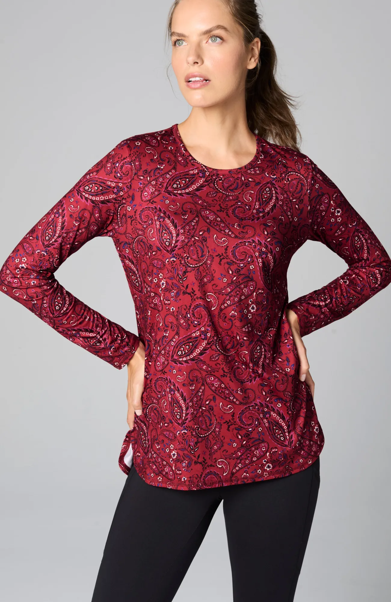 J.Jill Fit Performance Long-Sleeve Tee Hot