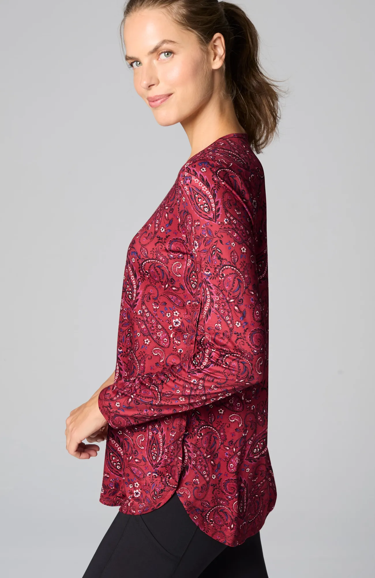 J.Jill Fit Performance Long-Sleeve Tee Hot