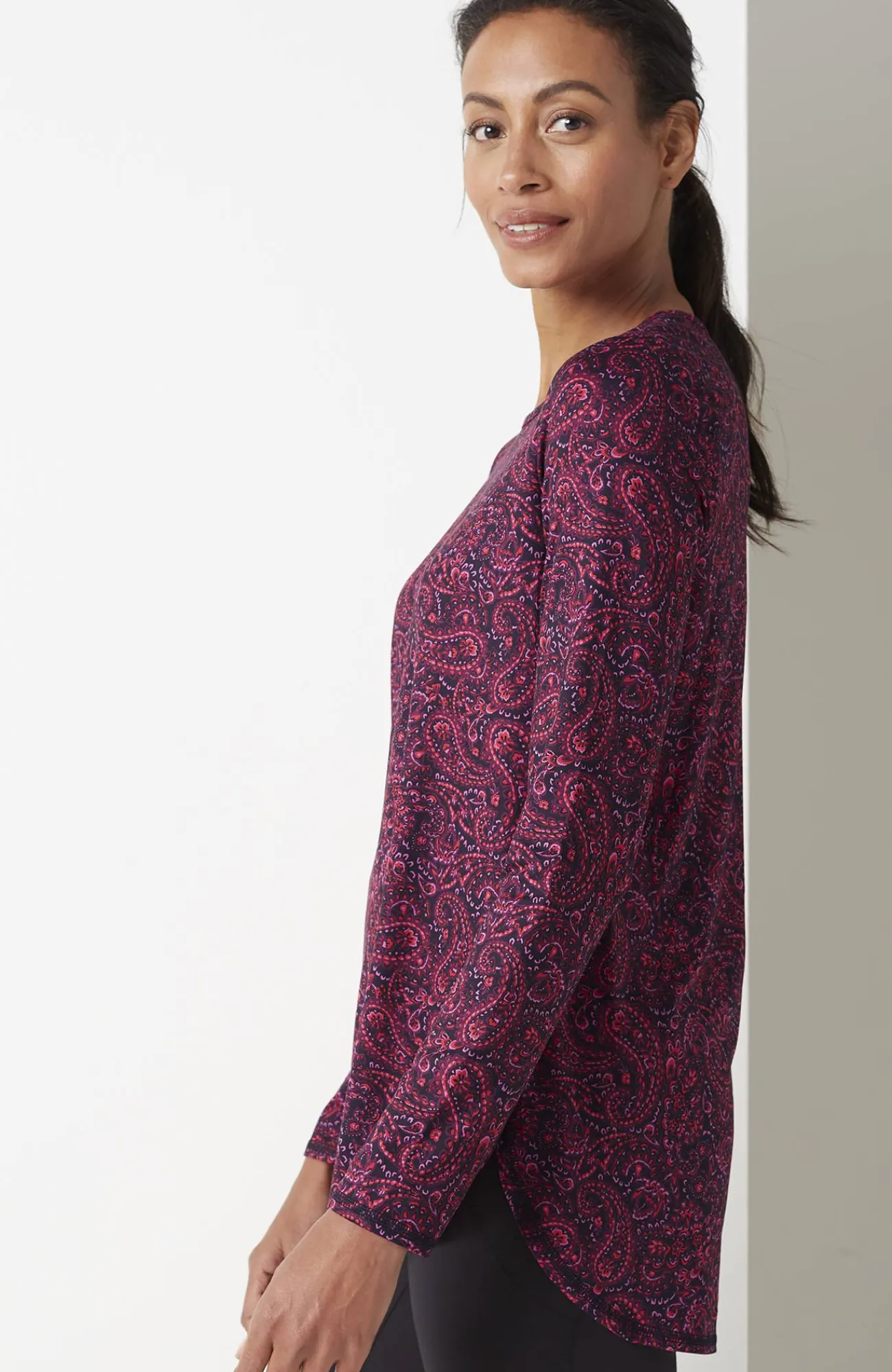 J.Jill Fit Performance Long-Sleeve Tee Hot