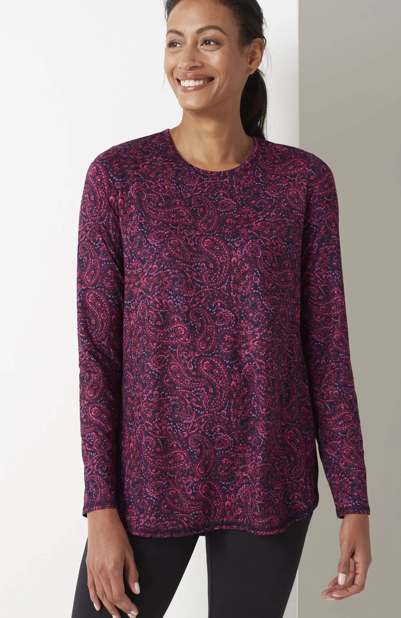 J.Jill Fit Performance Long-Sleeve Tee Hot
