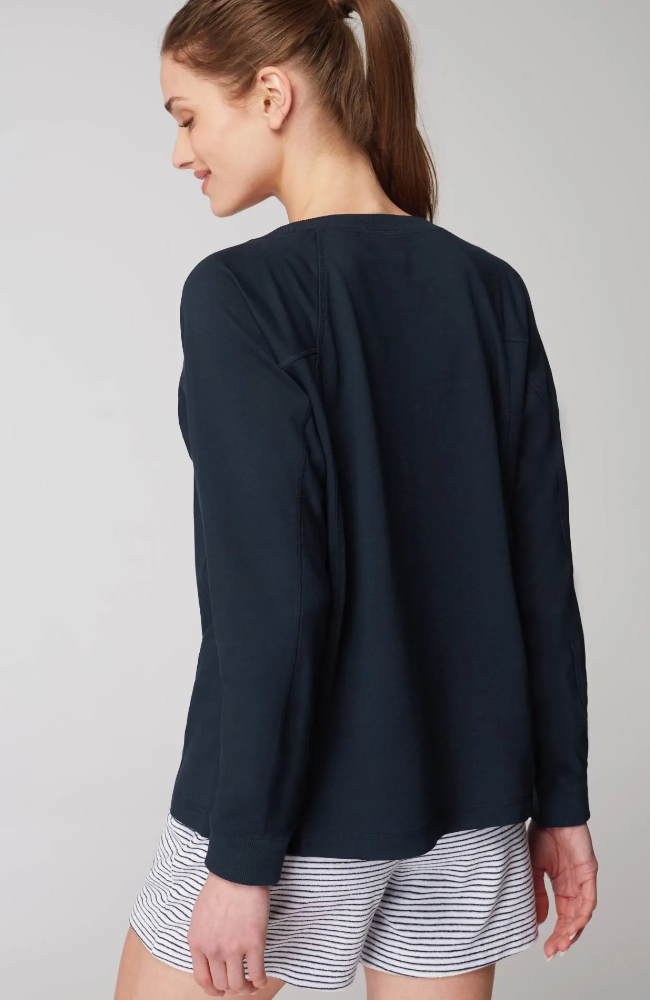 J.Jill Fit Seamed Dolman-Sleeve Sweatshirt Outlet