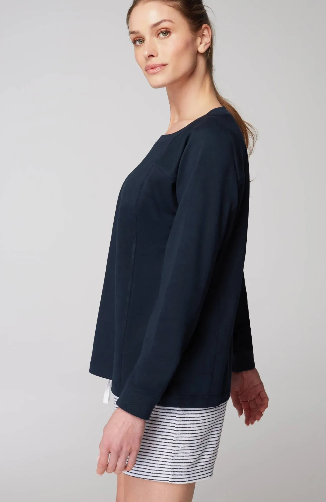 J.Jill Fit Seamed Dolman-Sleeve Sweatshirt Outlet