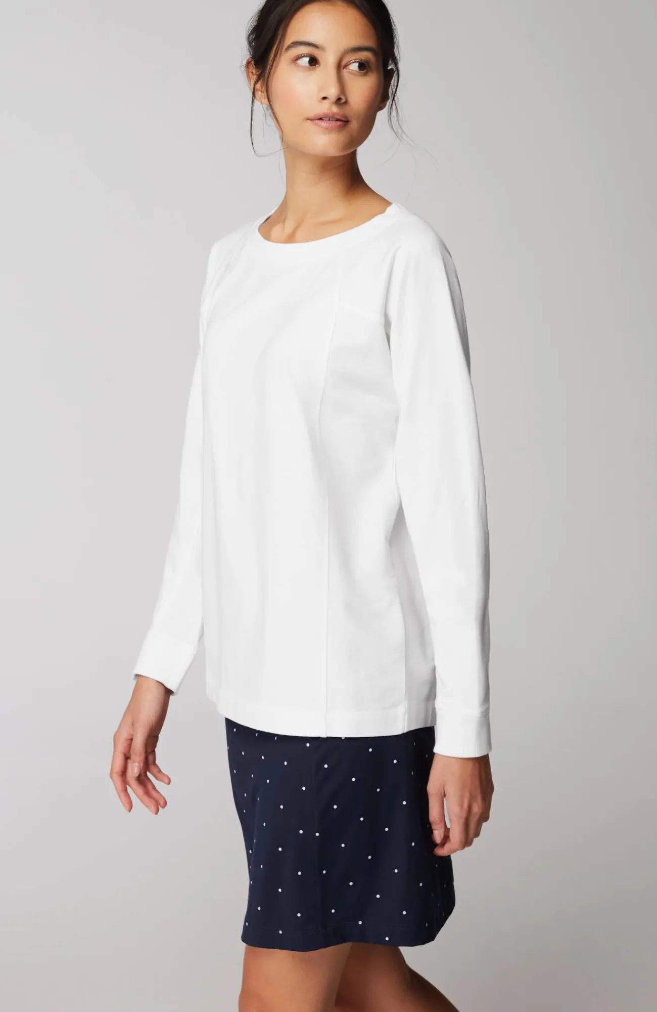 J.Jill Fit Seamed Dolman-Sleeve Sweatshirt Outlet