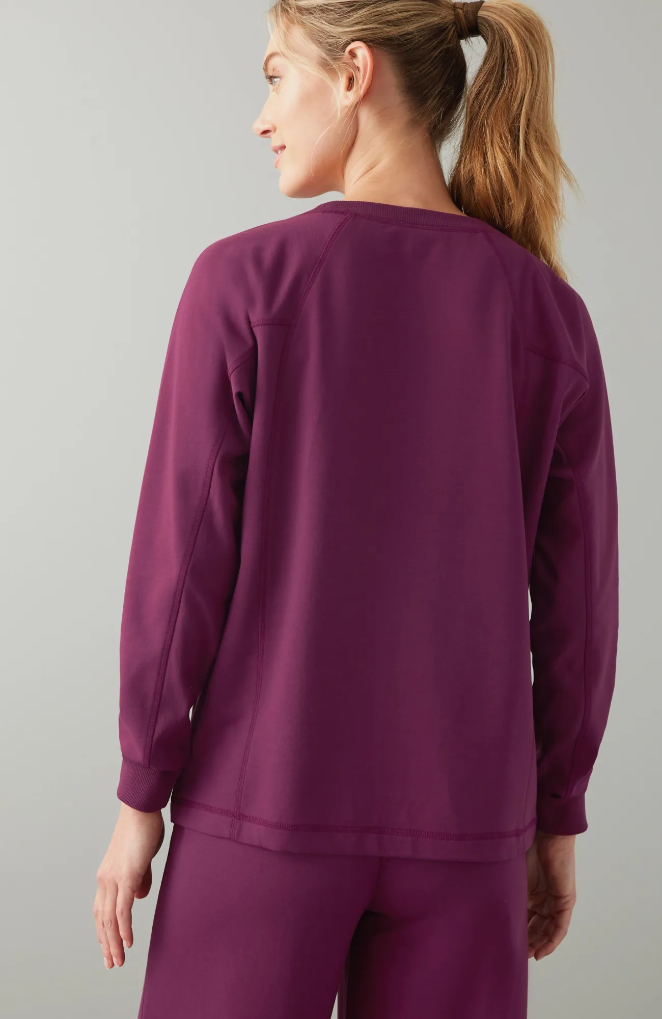J.Jill Fit Seamed Dolman-Sleeve Sweatshirt Outlet