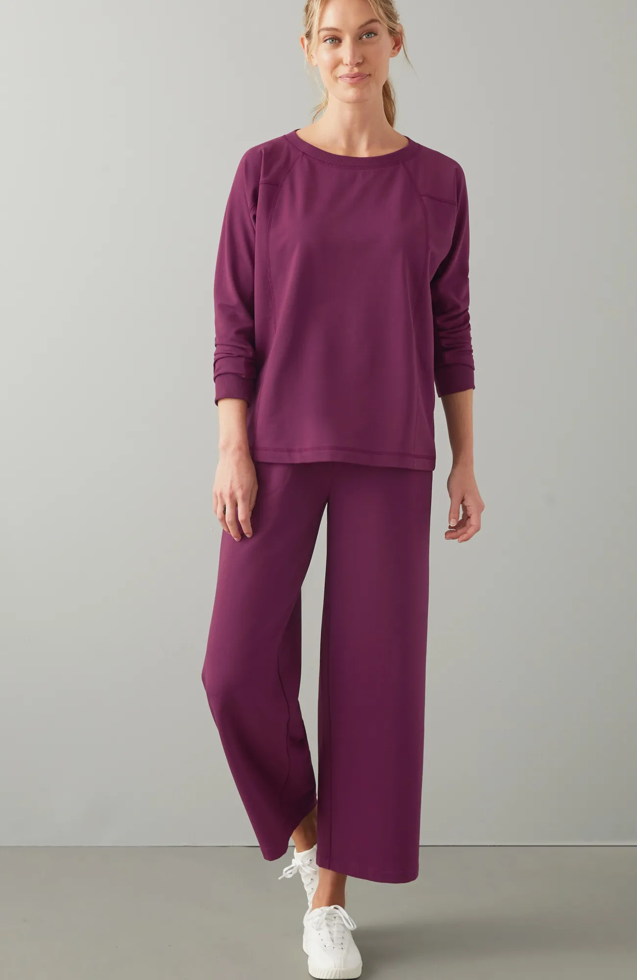 J.Jill Fit Seamed Dolman-Sleeve Sweatshirt Outlet