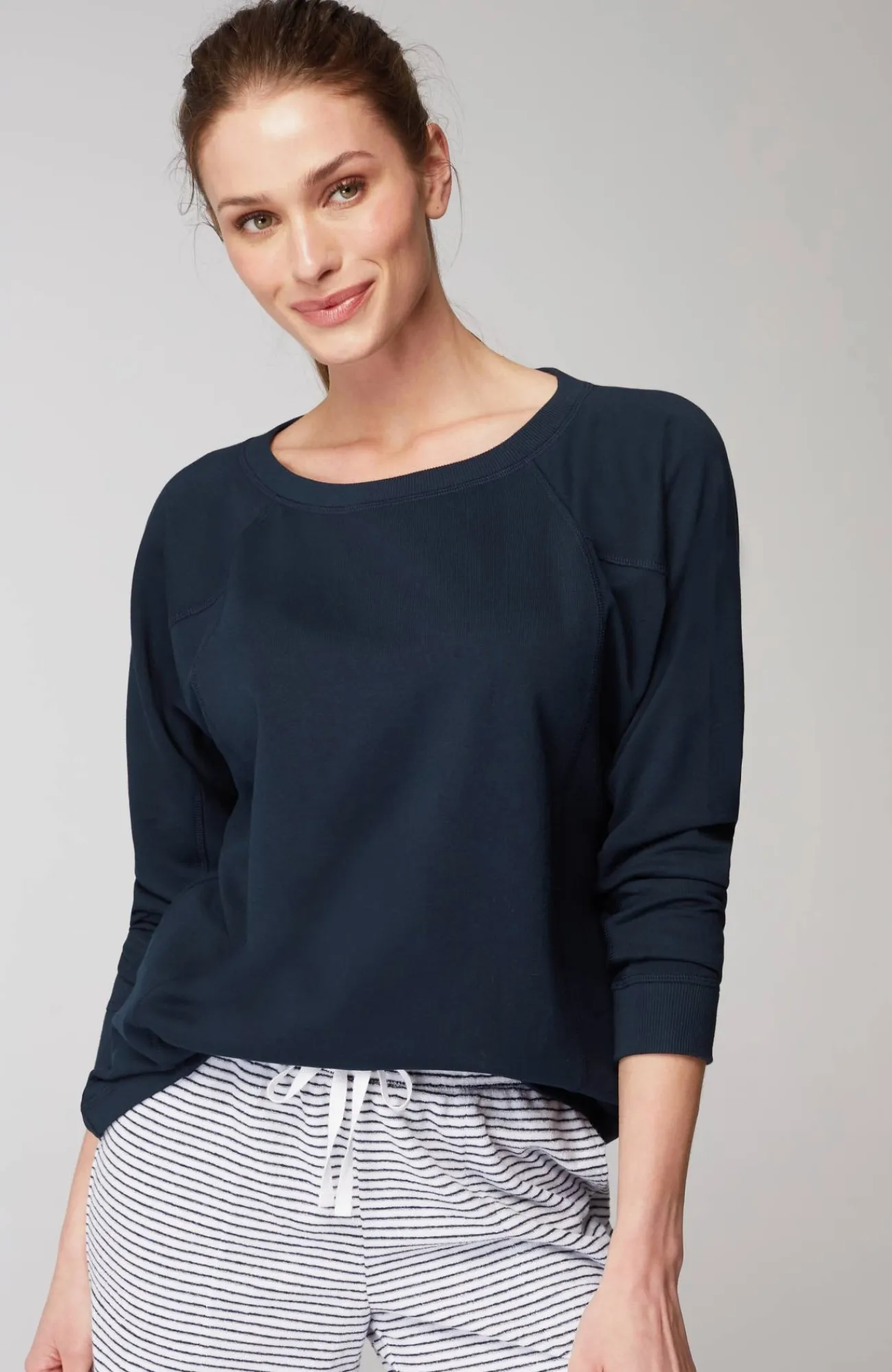 J.Jill Fit Seamed Dolman-Sleeve Sweatshirt Outlet