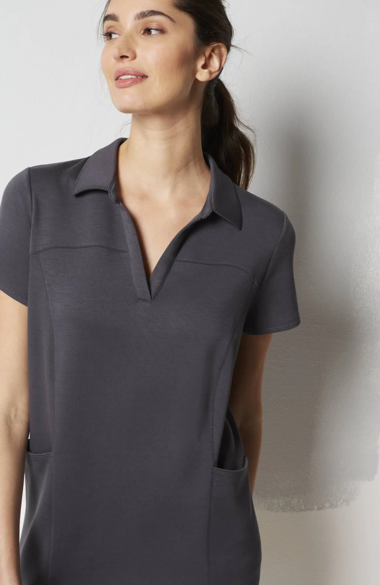 J.Jill Fit Sleek Double-Knit Polo Dress Discount