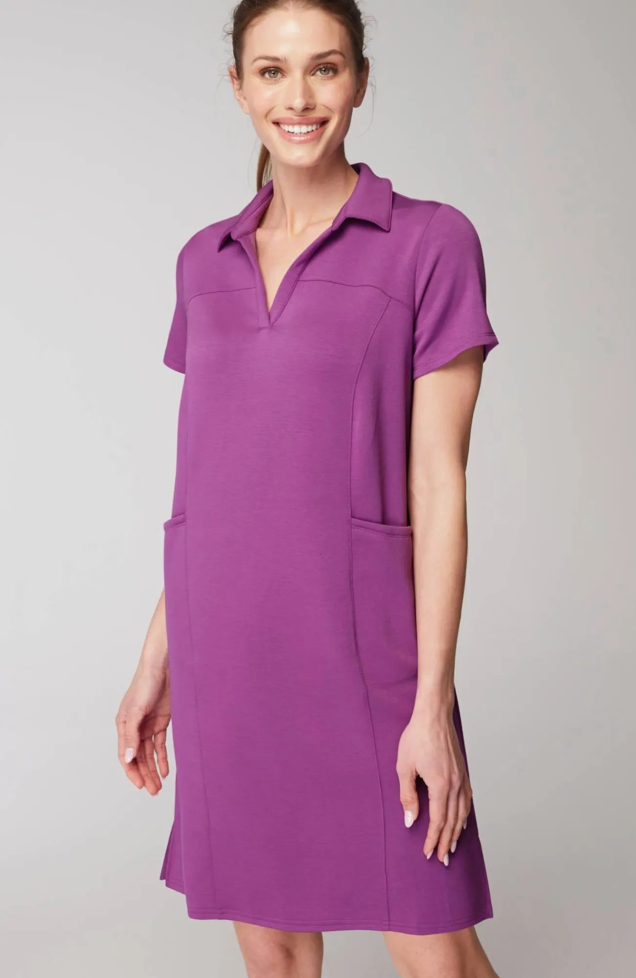 J.Jill Fit Sleek Double-Knit Polo Dress Discount