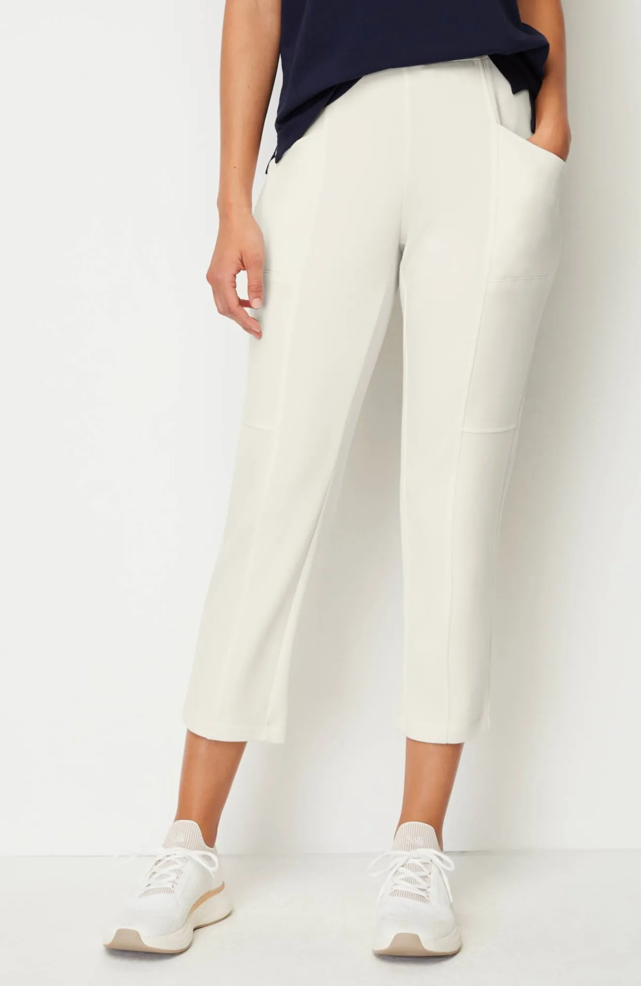 J.Jill Fit Sleek Double-Knit Seamed Crops Shop