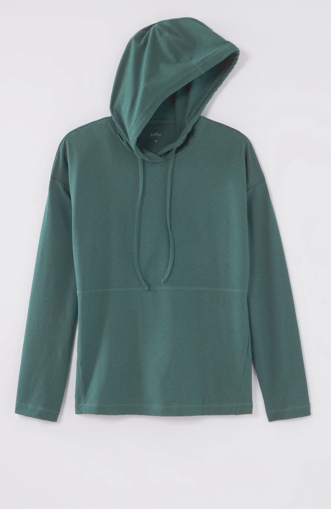J.Jill Fit Supreme Stretch Seamed Hoodie Pine Multi Hot