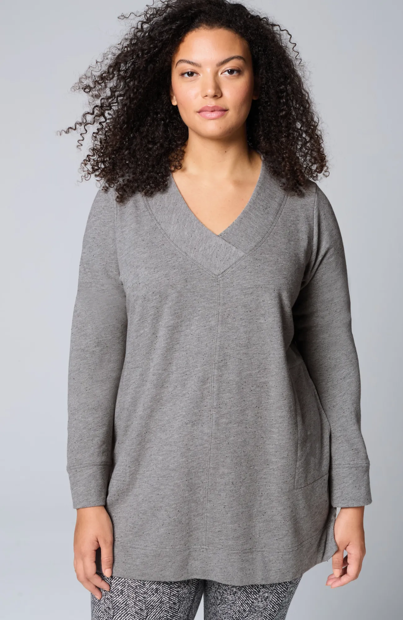 J.Jill Fit Tweeded French Terry Side-Slit Tunic Cheap