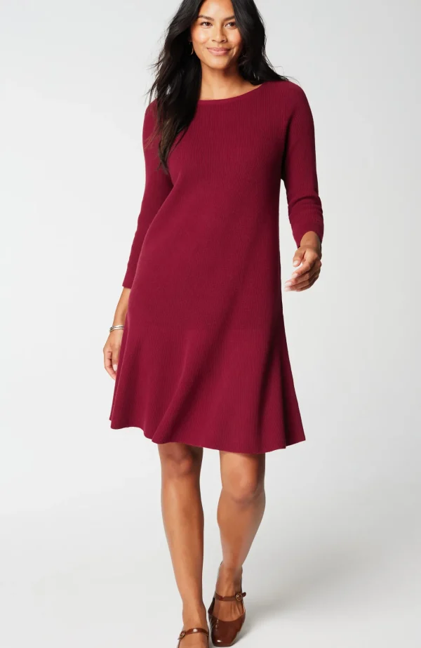 J.Jill Flounced-Hem Sweater Dress Best Sale
