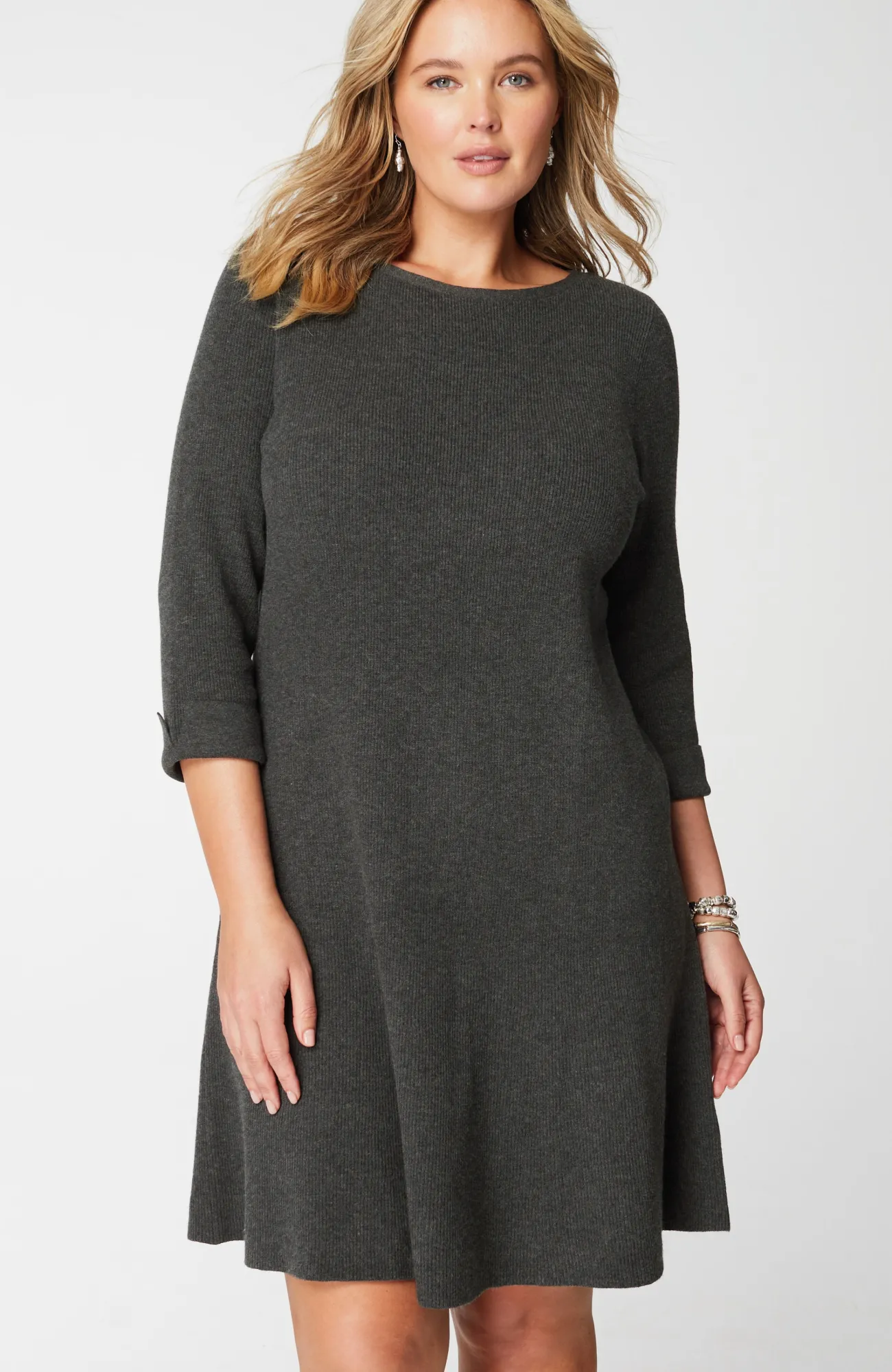 J.Jill Flounced-Hem Sweater Dress Best Sale