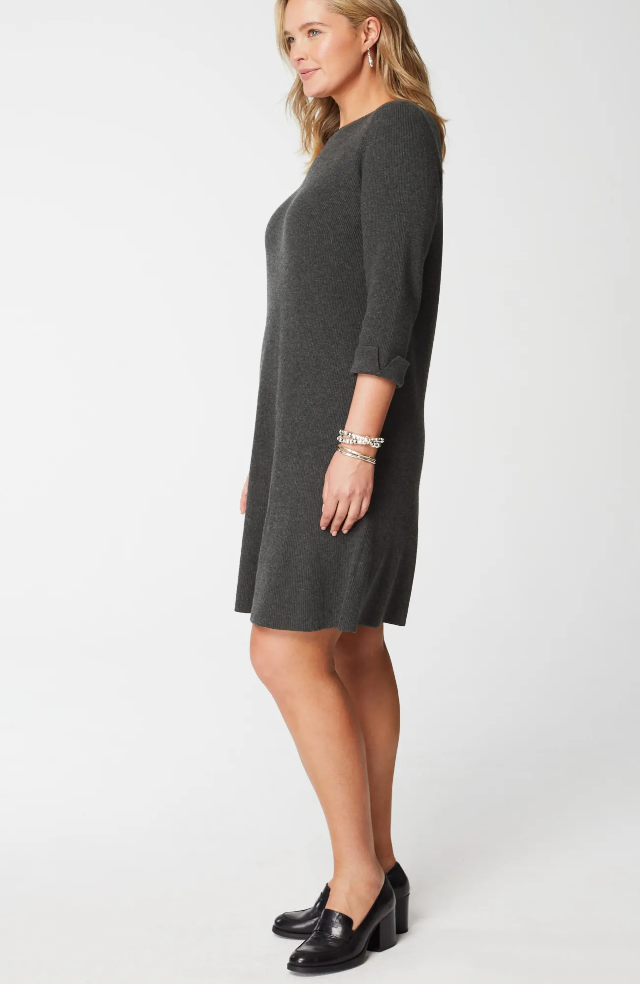 J.Jill Flounced-Hem Sweater Dress Best Sale