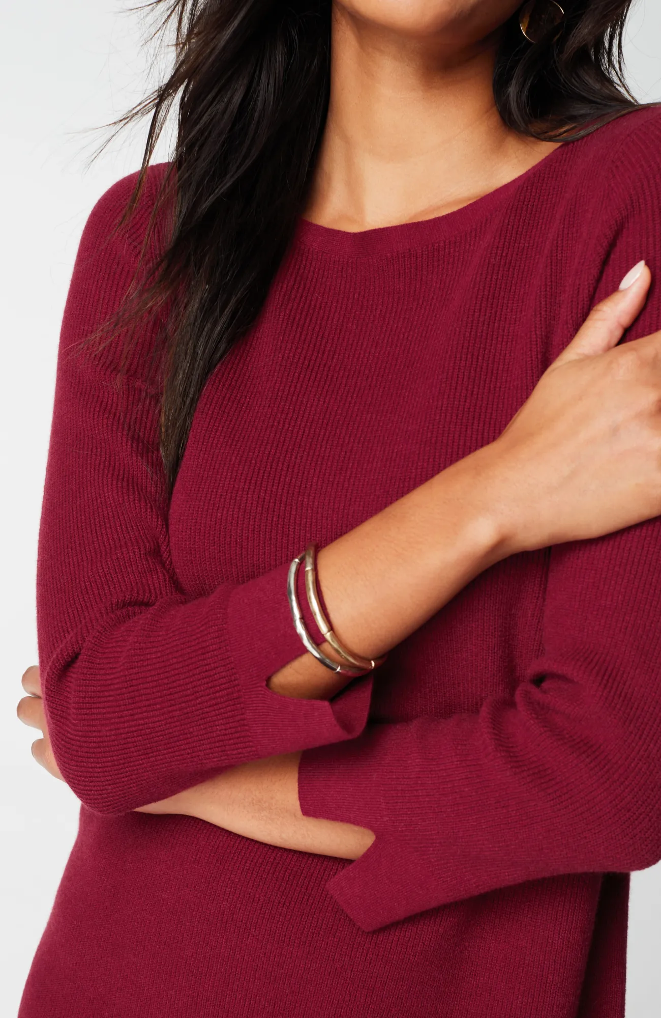 J.Jill Flounced-Hem Sweater Dress Best Sale
