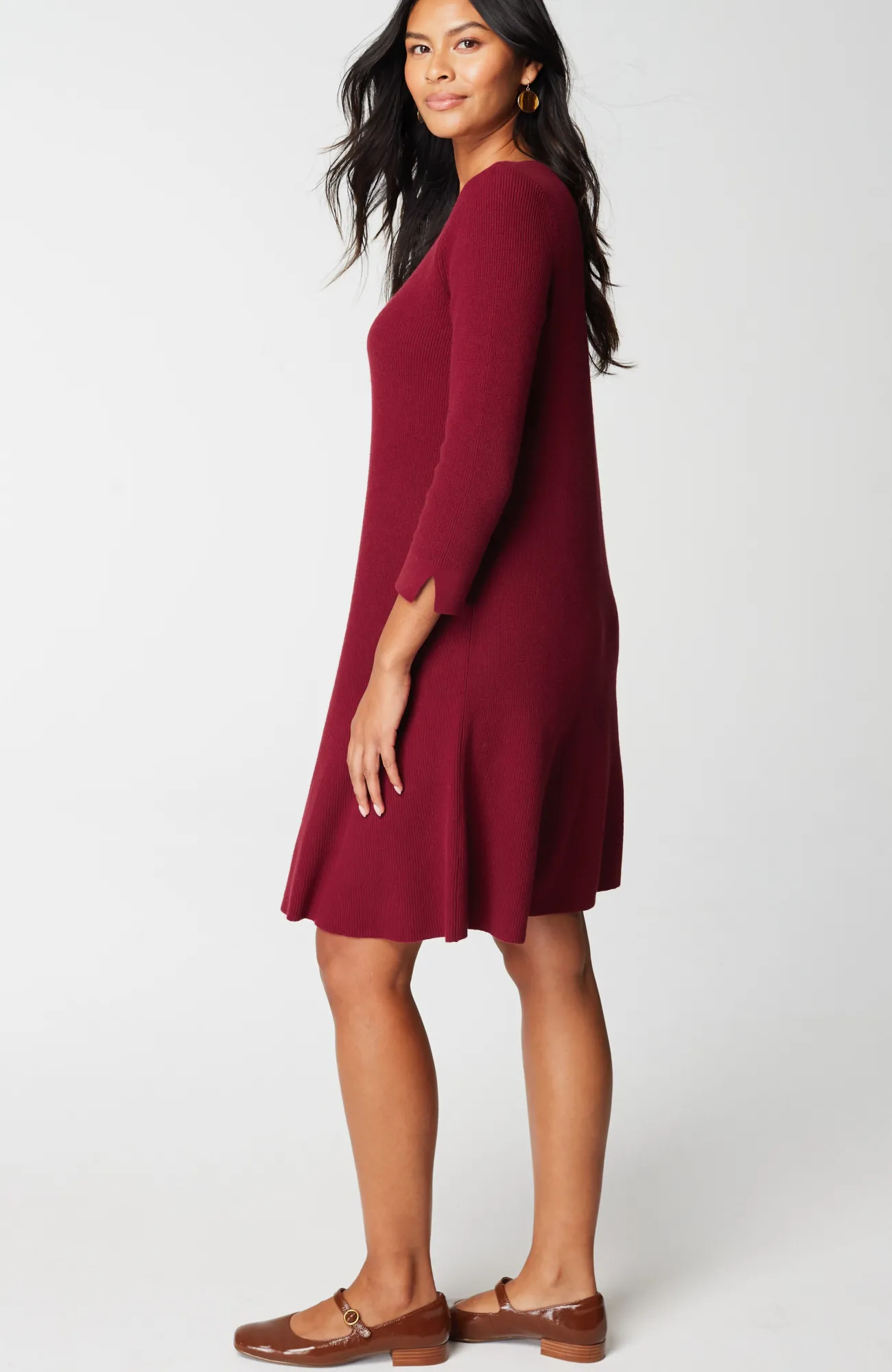 J.Jill Flounced-Hem Sweater Dress Best Sale
