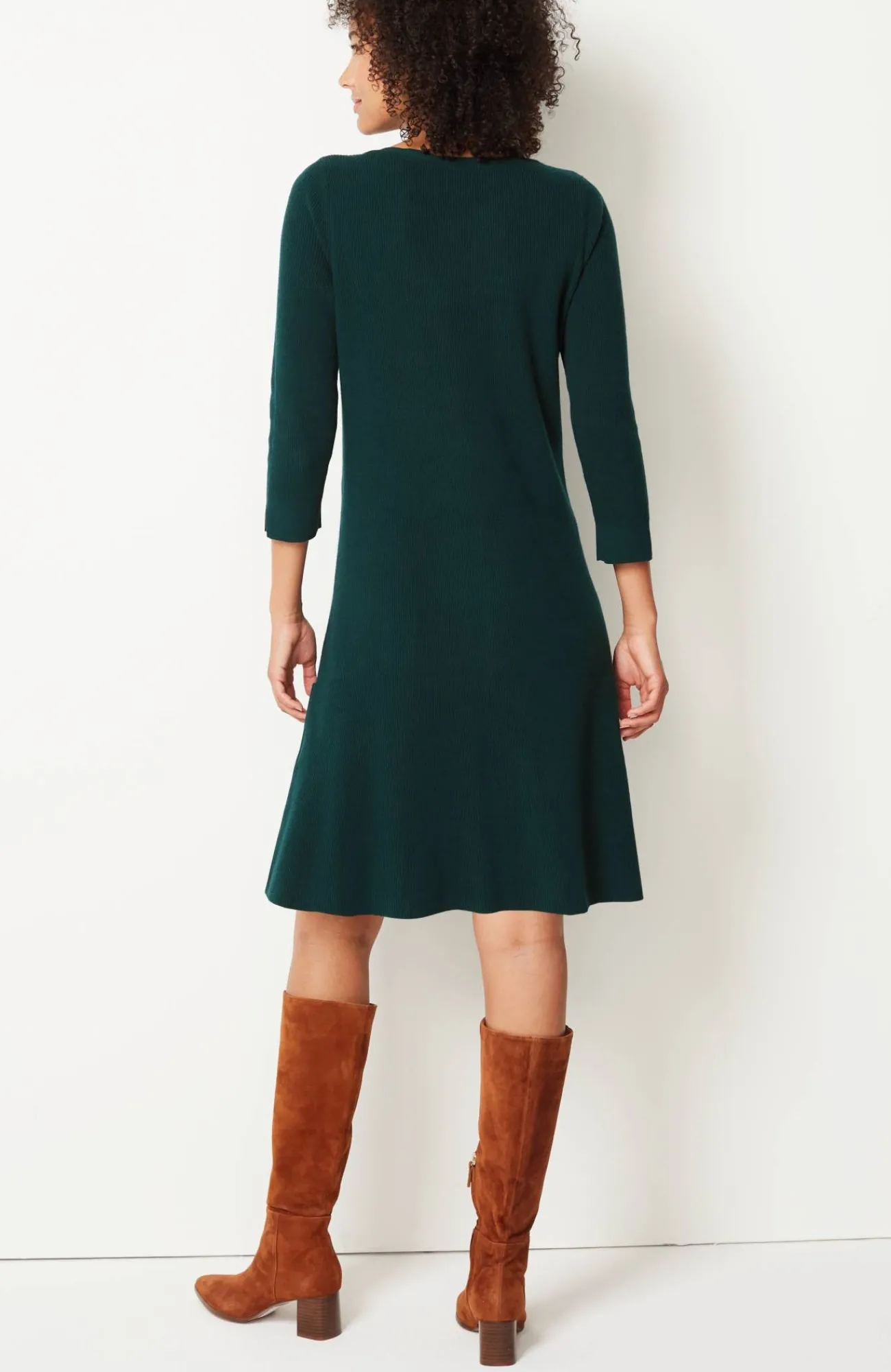 J.Jill Flounced-Hem Sweater Dress Best Sale