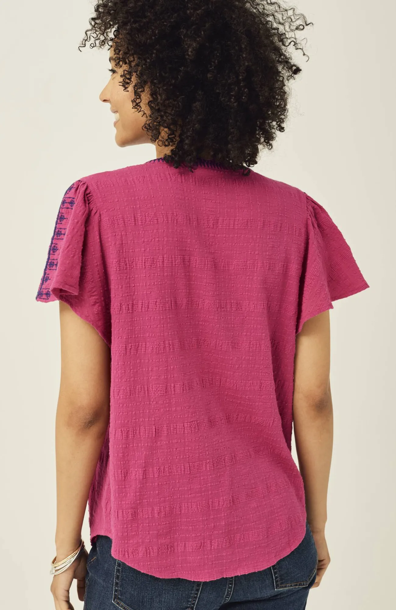 J.Jill Geometrically Embroidered Textured Top Shop
