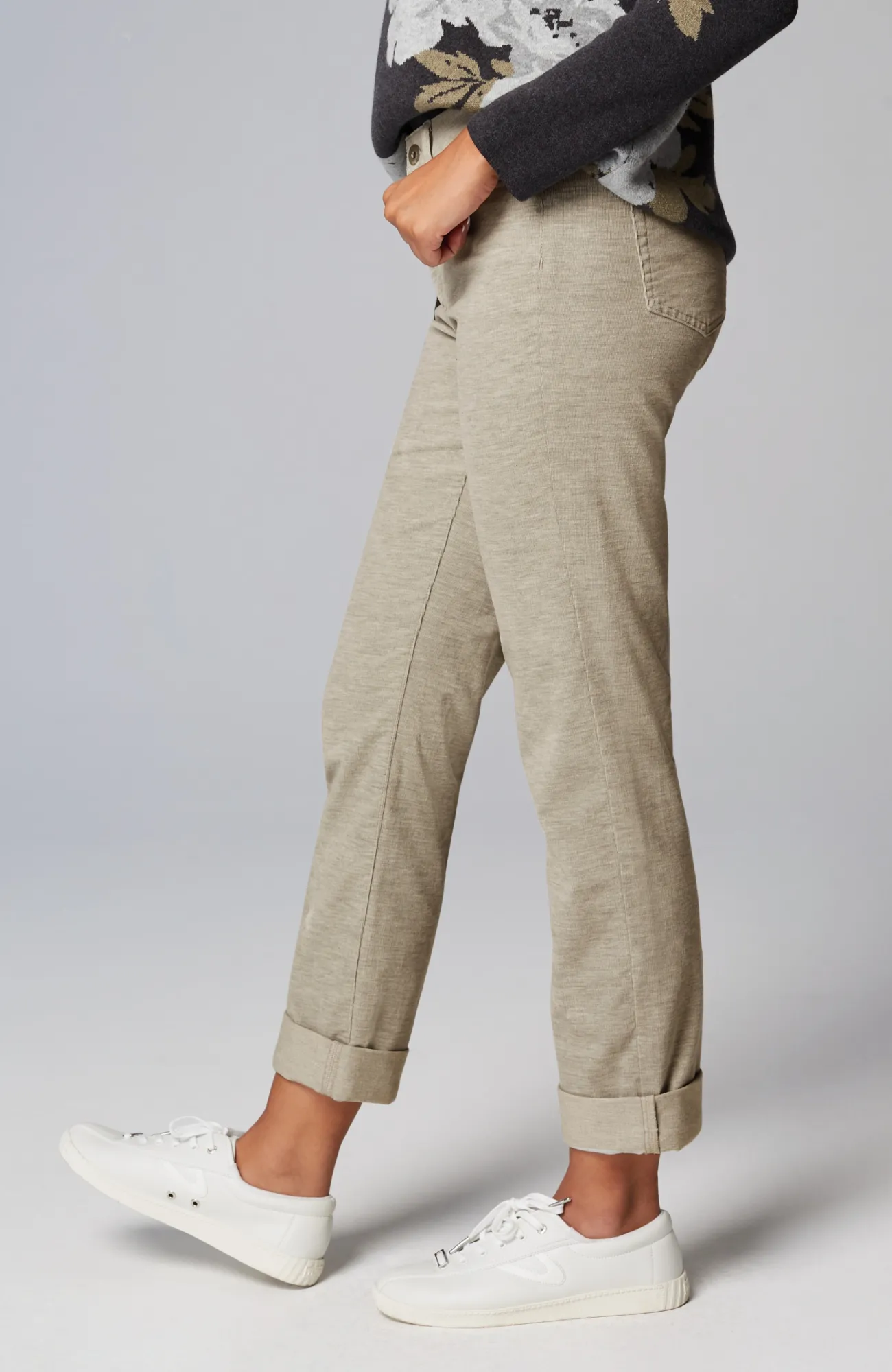 J.Jill Heathered-Cord Relaxed Boyfriend Jeans Clearance