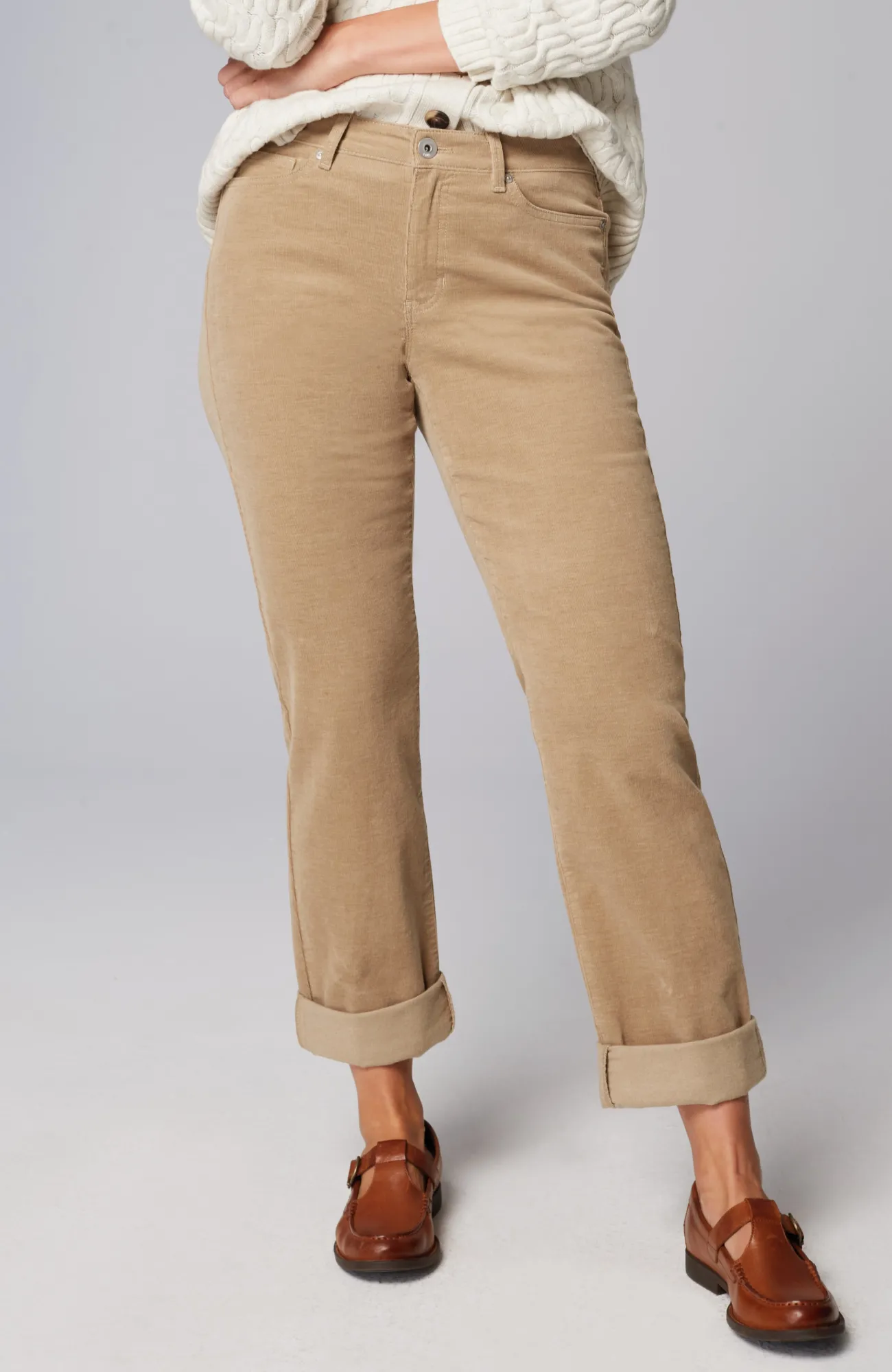 J.Jill Heathered-Cord Relaxed Boyfriend Jeans Clearance