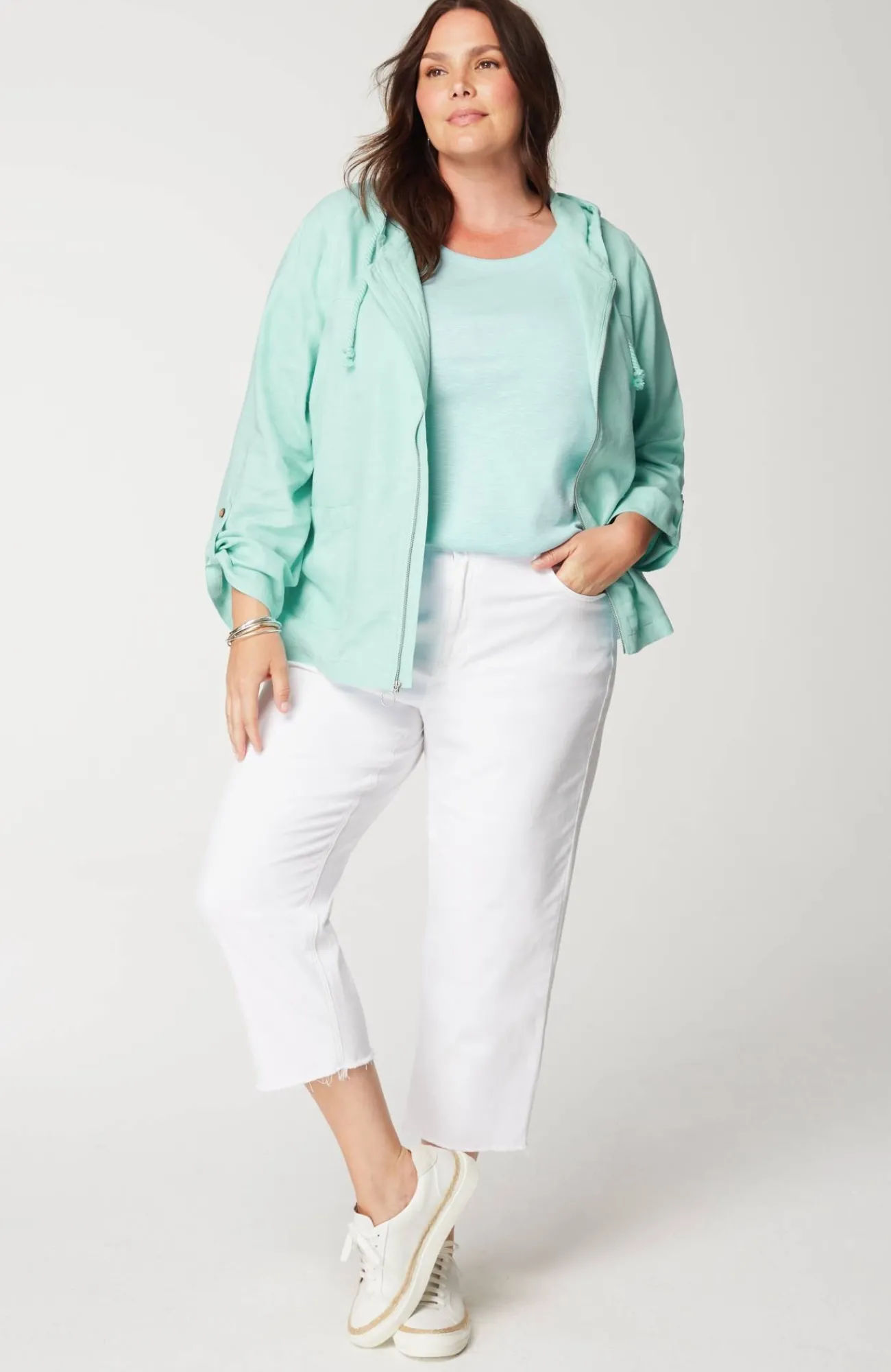 J.Jill Hooded Tab-Sleeve Jacket Flash Sale