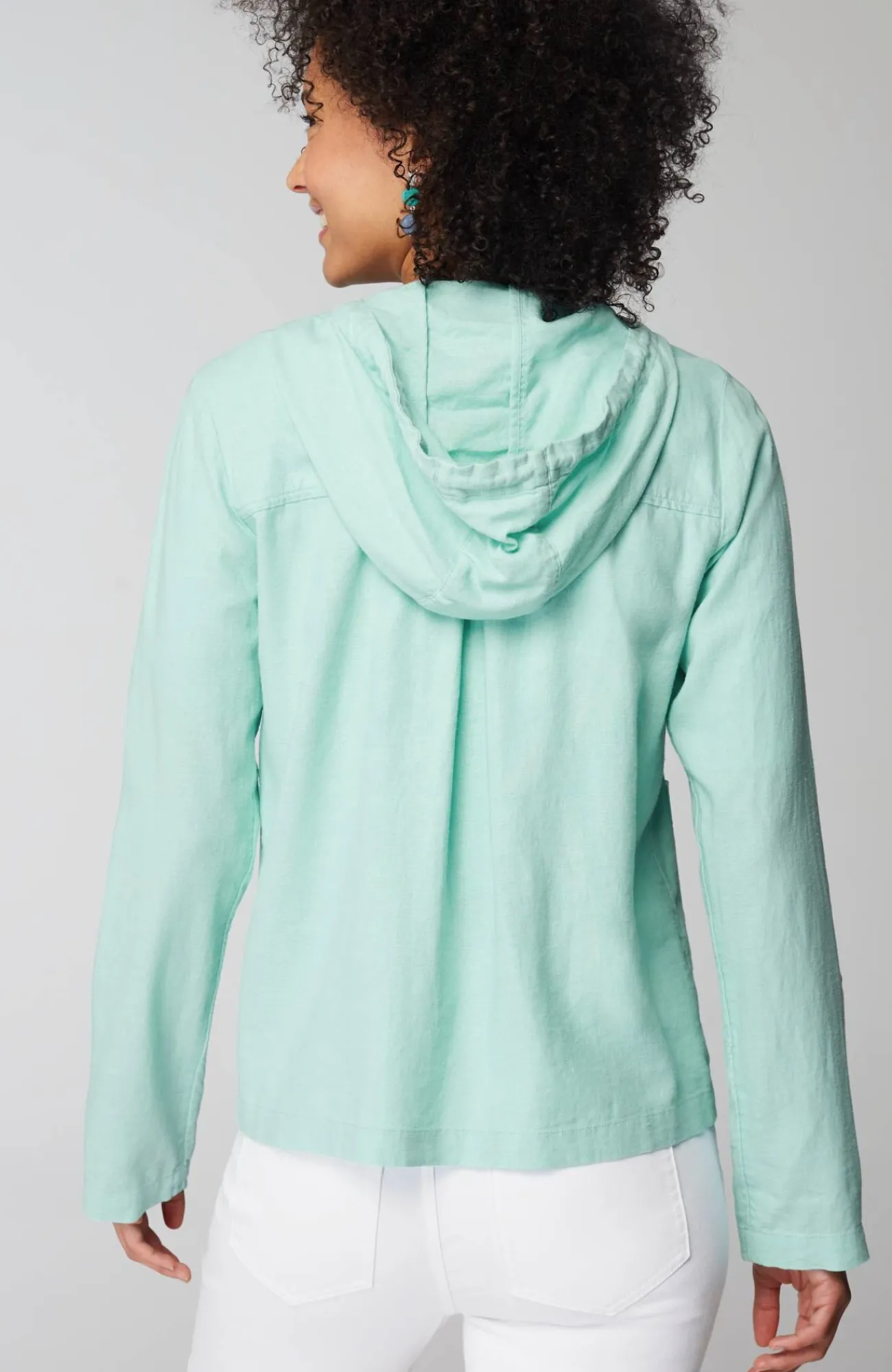 J.Jill Hooded Tab-Sleeve Jacket Flash Sale