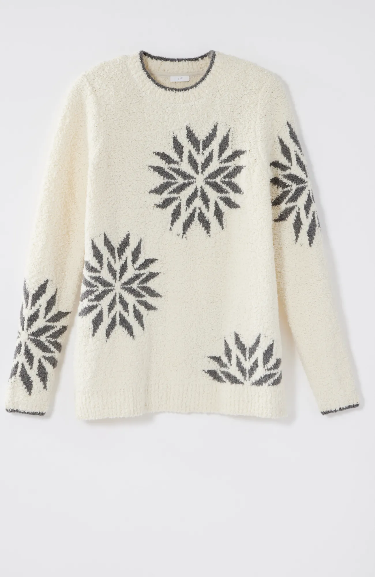 J.Jill Intarsia Snowflake Sweater Cream/ash Cheap