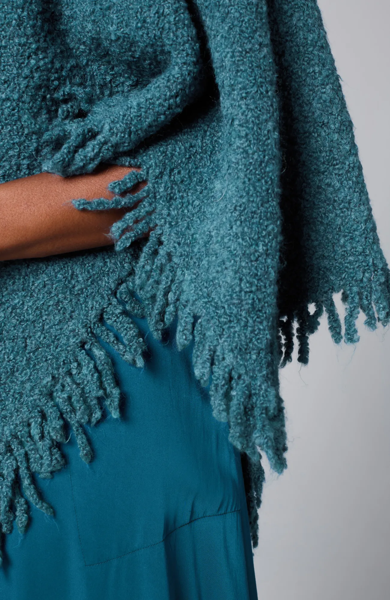 J.Jill Italian Bouclé Asymmetric Poncho Clearance