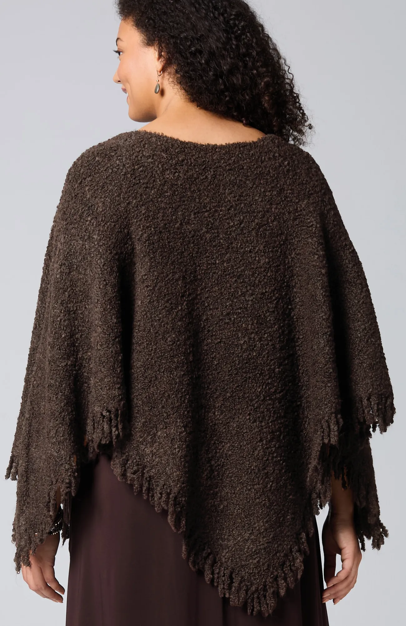 J.Jill Italian Bouclé Asymmetric Poncho Clearance