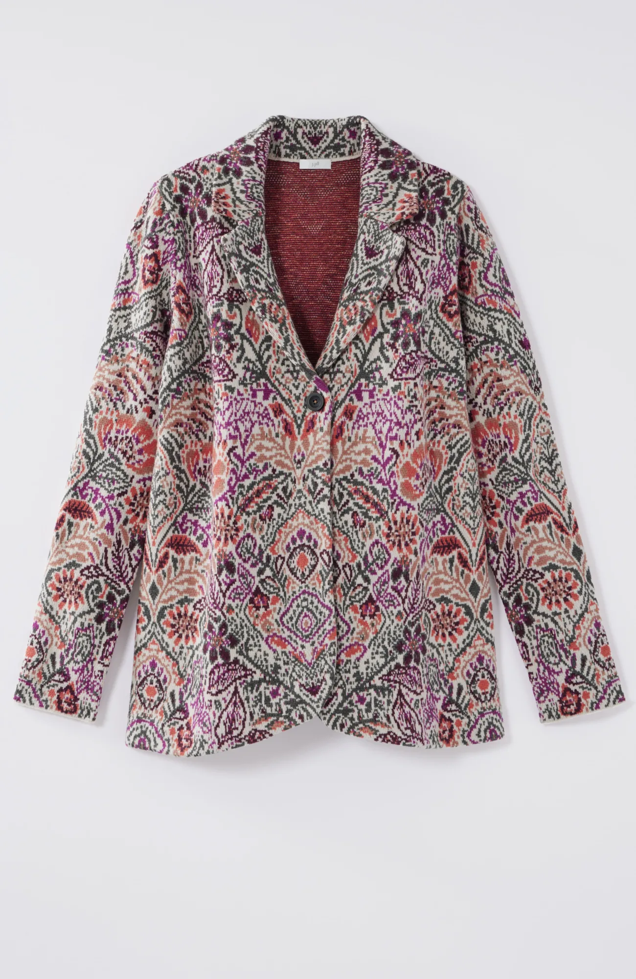 J.Jill Jacquard Sweater Blazer Almond Latte Heather Multi Cheap