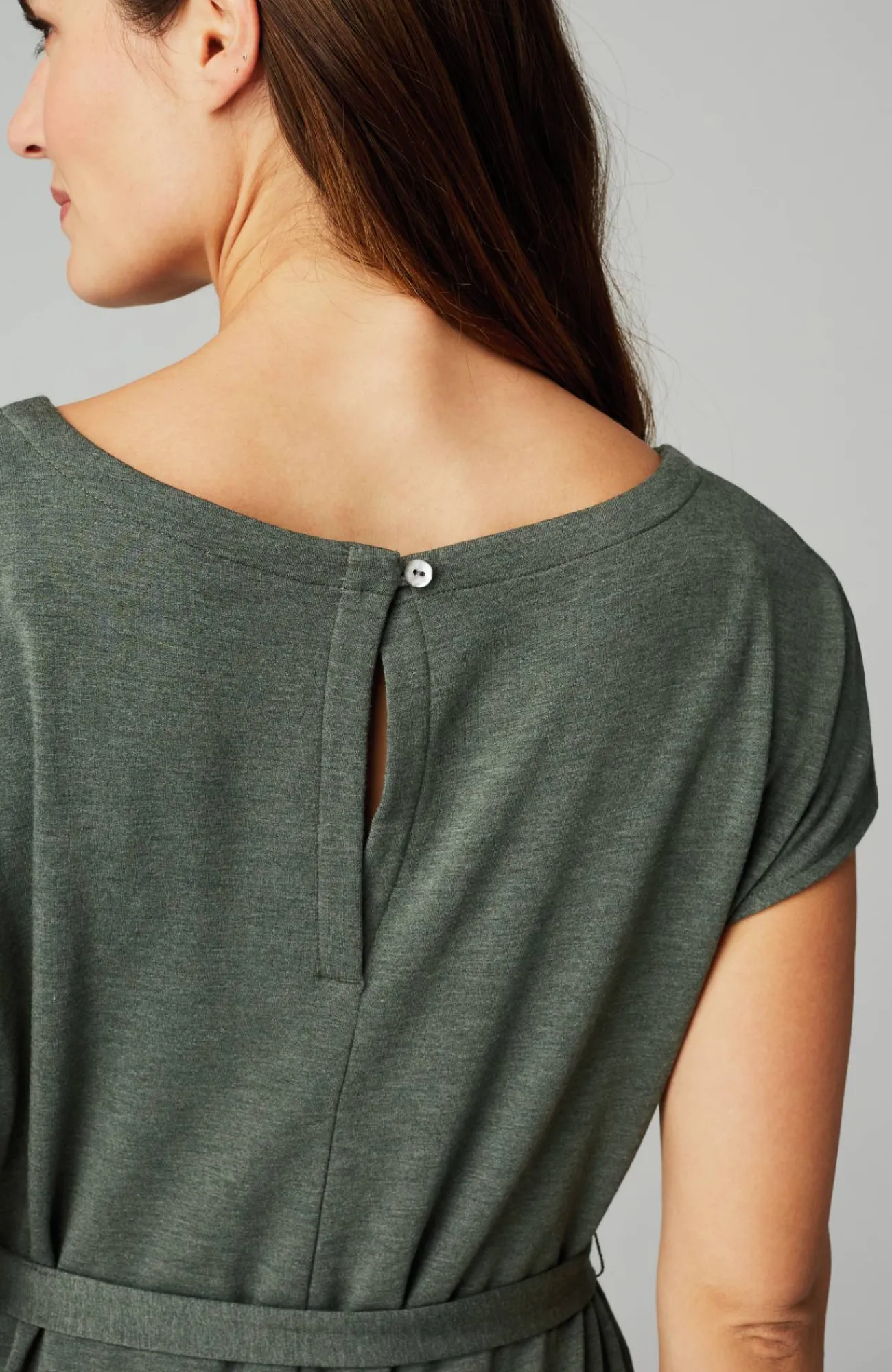 J.Jill Knit Belted Jumpsuit Dry Moss Heather Discount